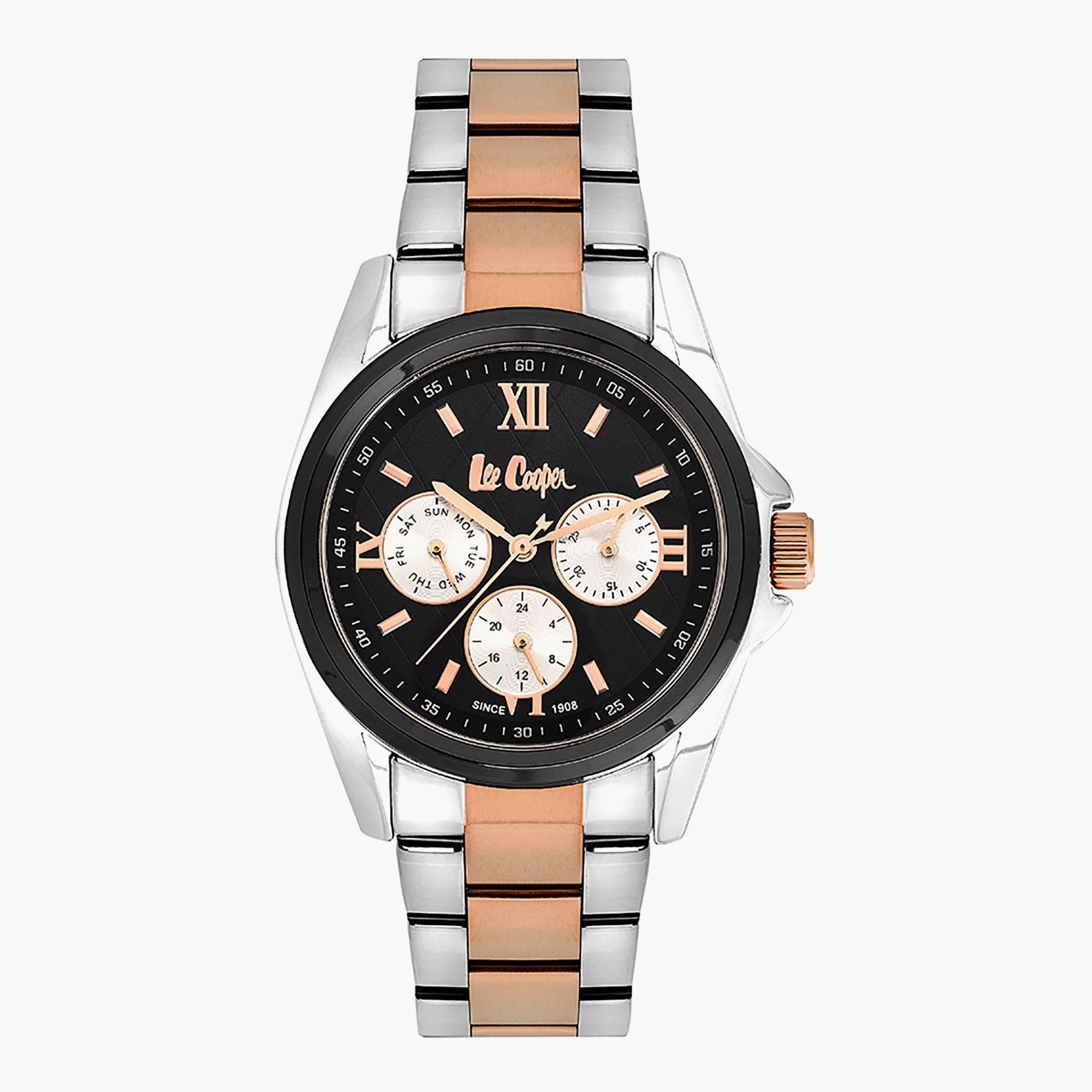 Lee Cooper Silver & Rose Gold Analog Metal Strap Watch - LC06975.350-women-watchesandjewellery-watches-image-1