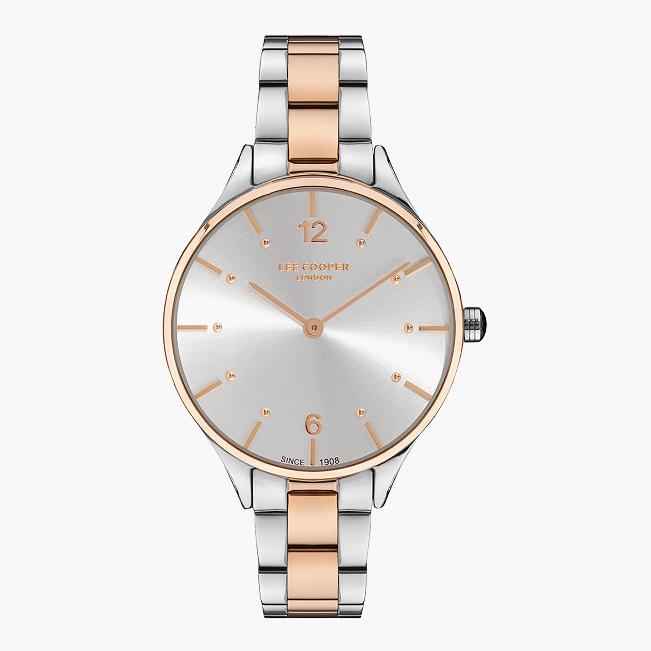 Lee Cooper Silver & Rose Gold Analog Metal Strap Watch - LC07027.530-women-watchesandjewellery-watches-image-1
