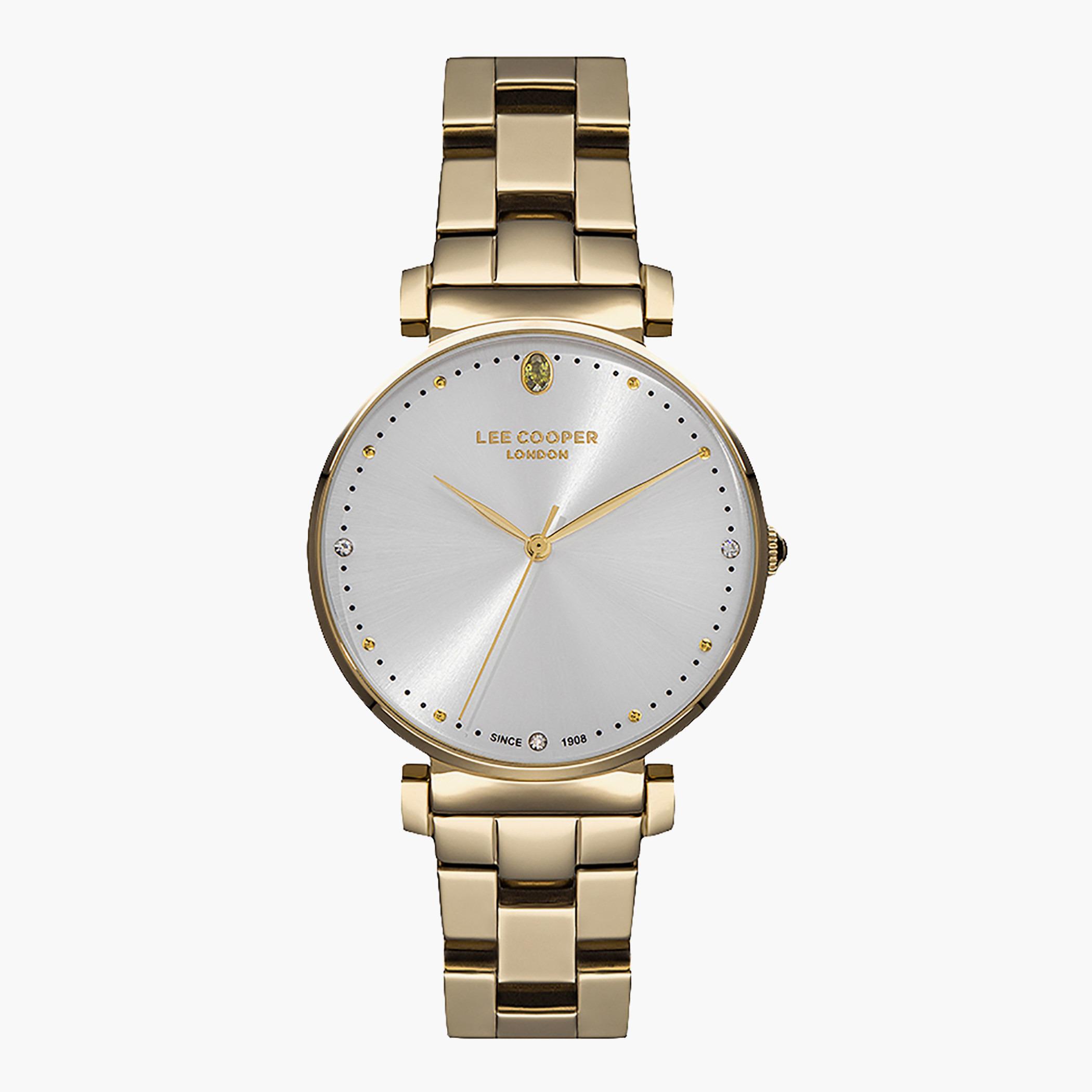 Lee Cooper Gold Analog Metal Strap Watch - LC07028.110-women-watchesandjewellery-watches-image-1