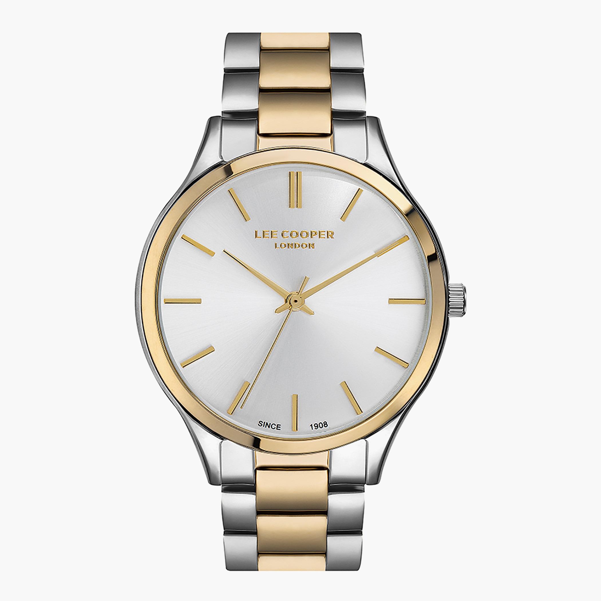 Lee Cooper Silver & Gold Analog Metal Strap Watch - LC07055.230-women-watchesandjewellery-watches-image-1