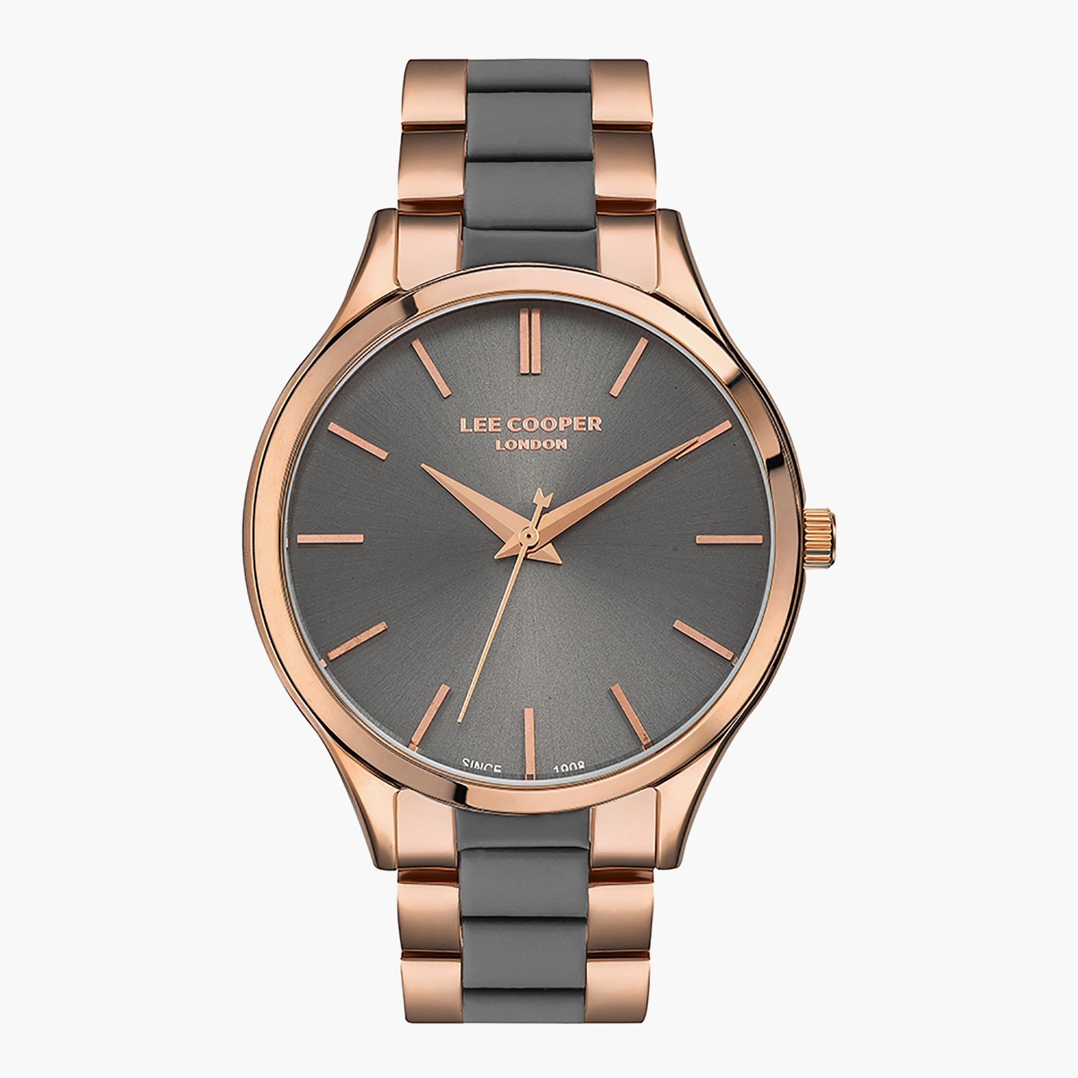 Lee Cooper Gun Metal & Rose Gold Analog Metal Strap Watch - LC07055.460-women-watchesandjewellery-watches-image-1