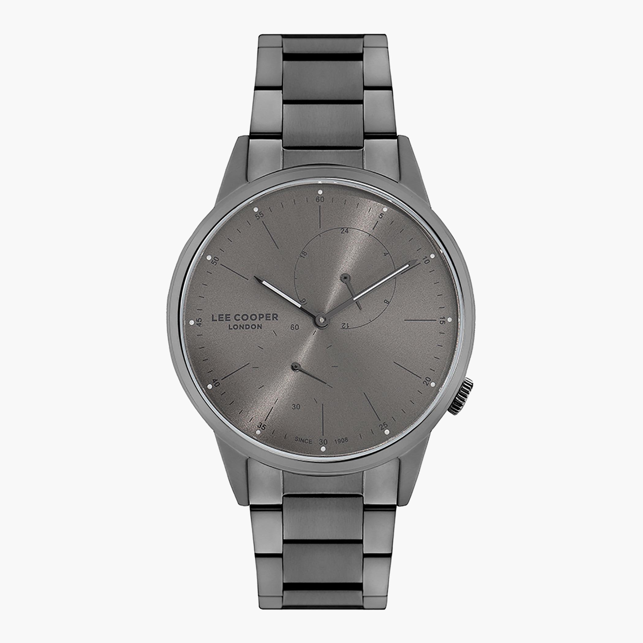 Lee Cooper Grey Analog Metal Strap Watch - LC07085.060-men-watchesandjewellery-watches-image-1