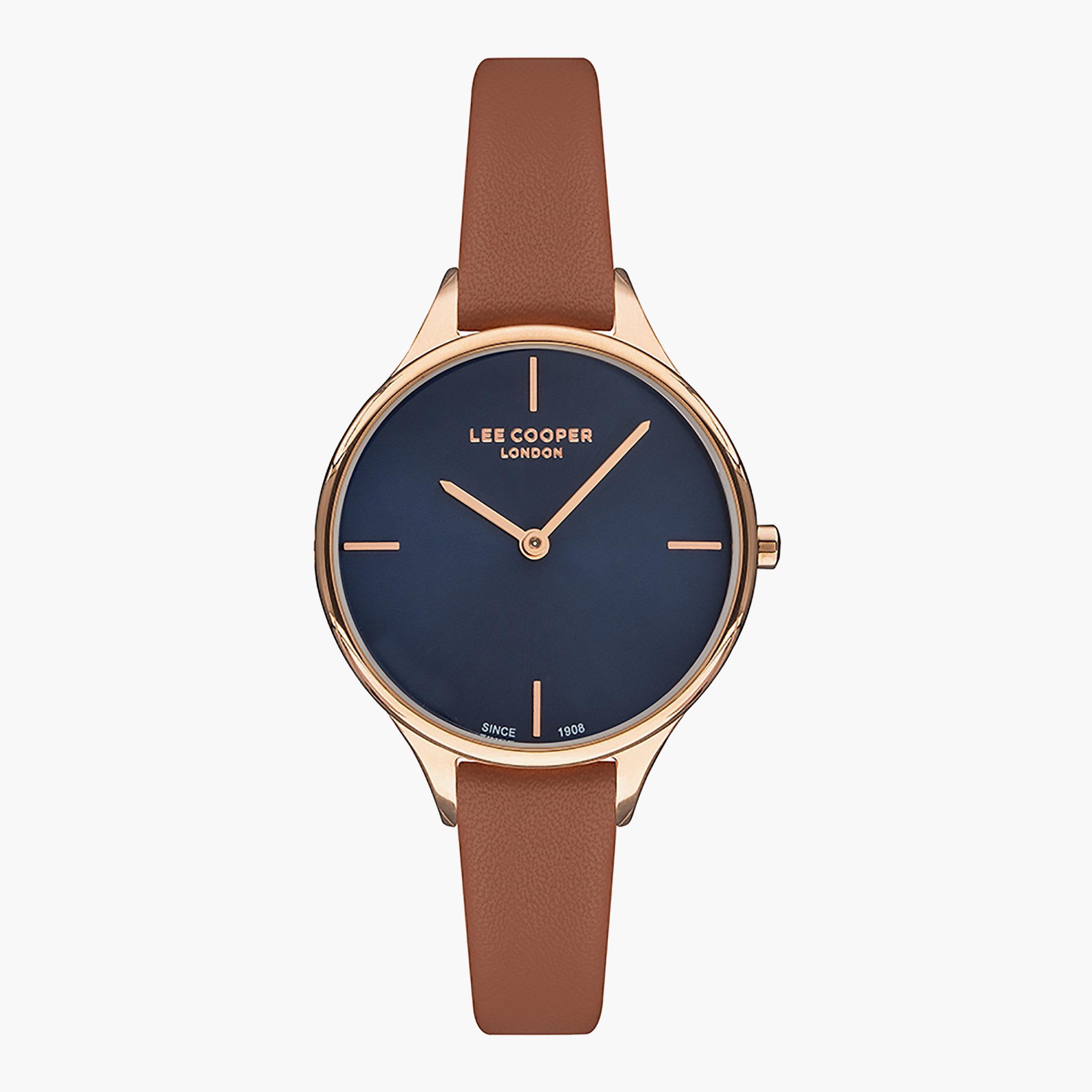 Lee Cooper Brown Analog Leather Strap Watch - LC07099.494-women-watchesandjewellery-watches-image-1