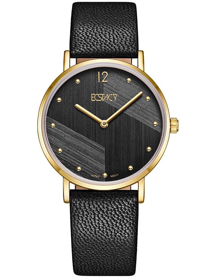 E20505-GLBB- راقب حزام جلد تناظرية أسود للنساء اكستازي-women-watchesandjewellery-watches-image-1