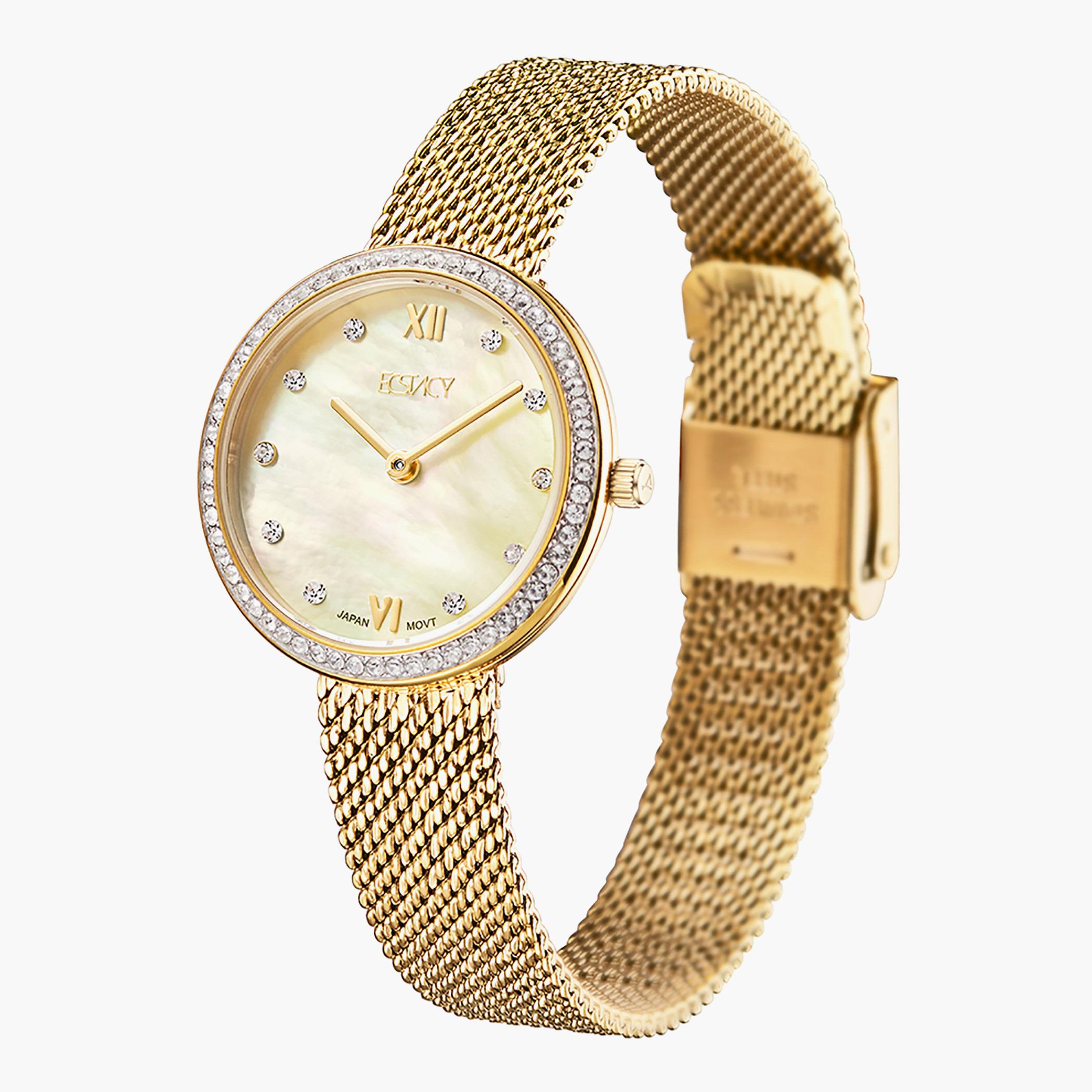 E20506-GMGMC- راقب حزام شبكة تناظرية ذهبي للنساء اكستازي-women-watchesandjewellery-watches-image-2