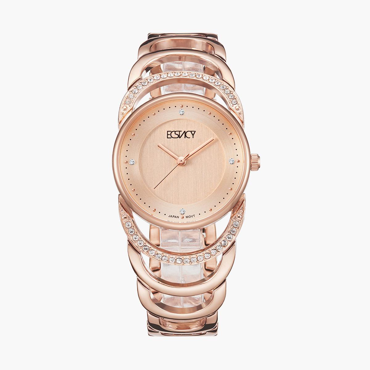 ساعة يد تناظريّة ذهبيّة ورديّة للنساء من إيستاسي-women-watchesandjewellery-watches-image-1