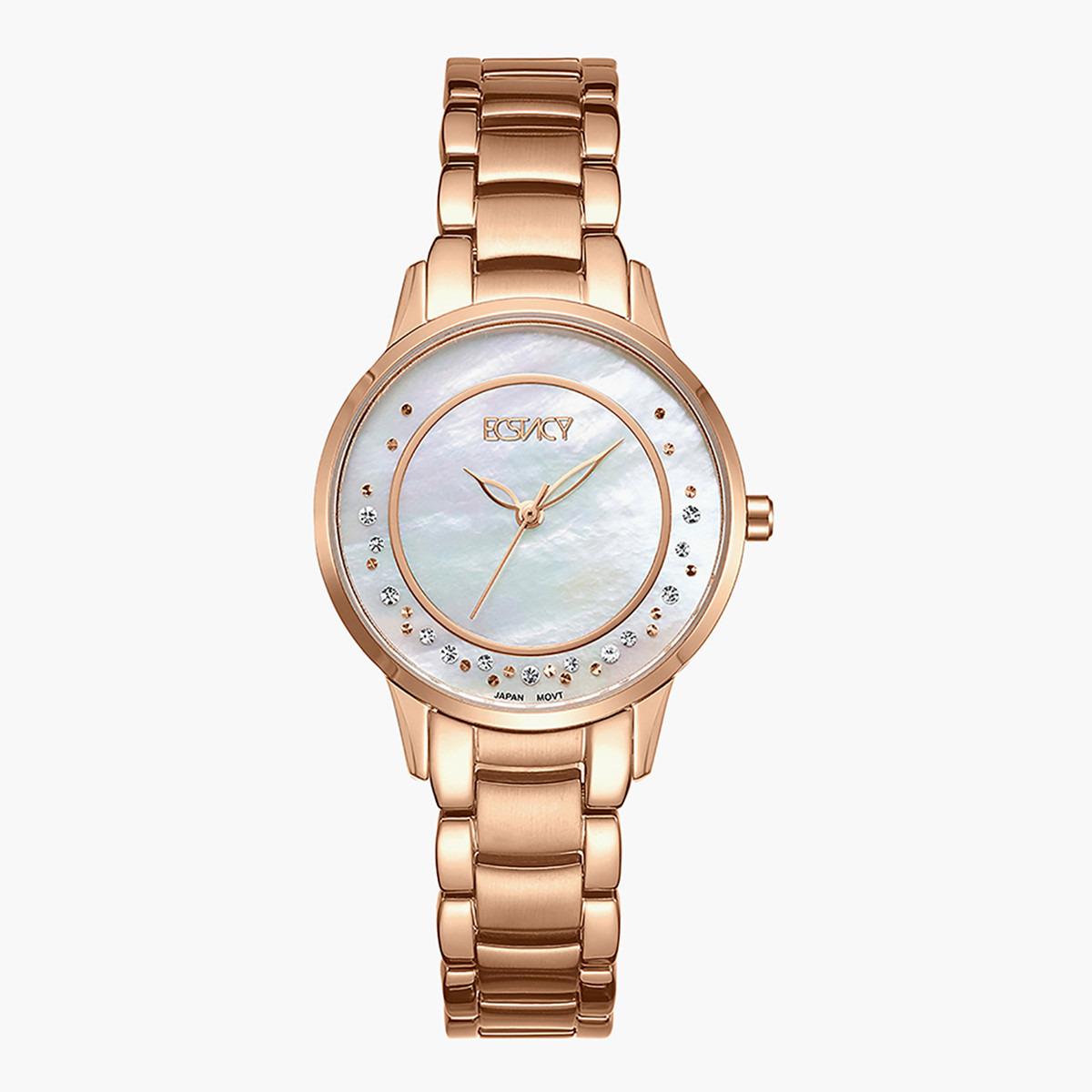 E9516-RBKM- راقب حزام ستانليس ستيل تناظرية ذهبي وردي للنساء اكستازي-women-watchesandjewellery-watches-image-1