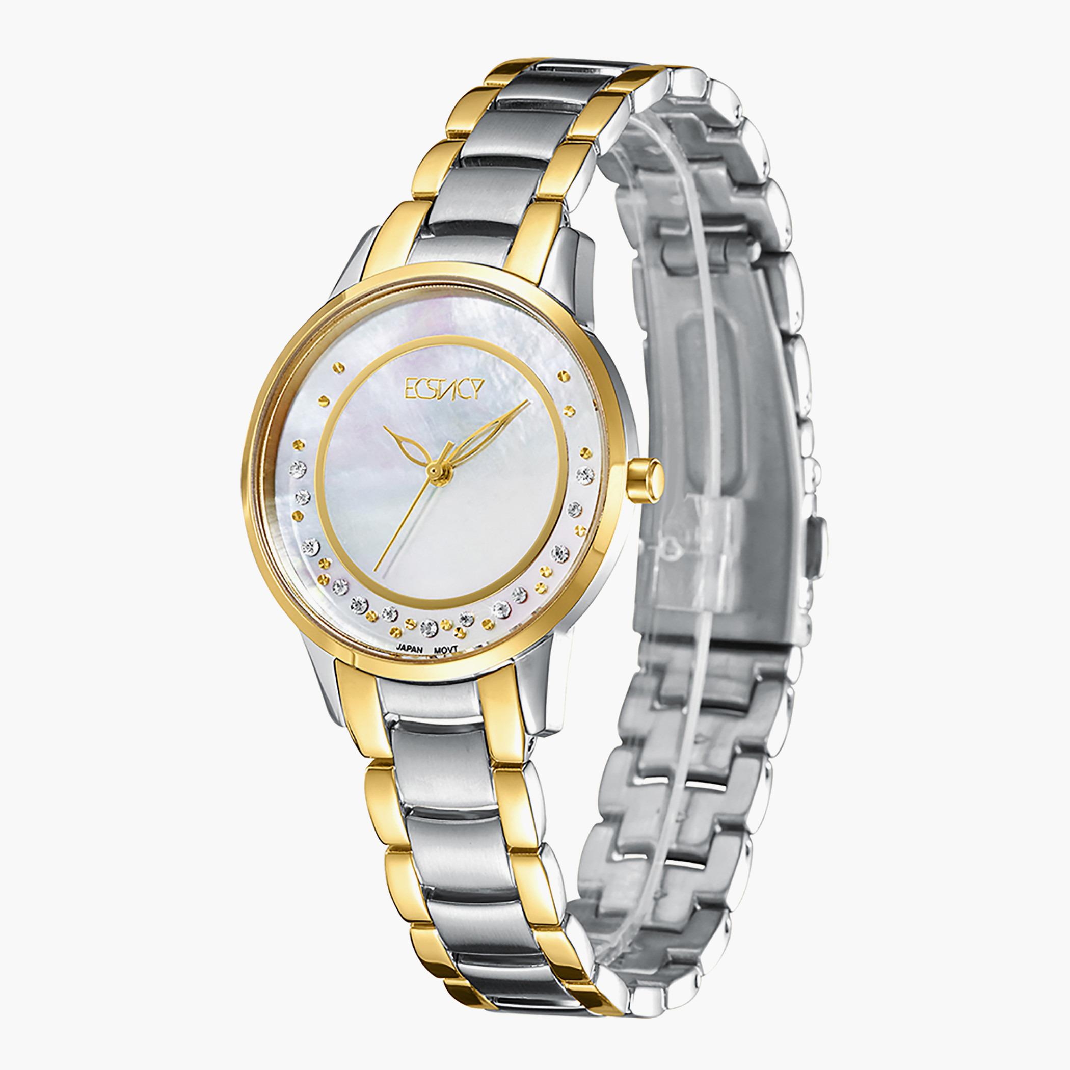 E9516-TBTM- راقب حزام ستانليس ستيل تناظرية الفضة والذهب للنساء اكستازي-women-watchesandjewellery-watches-image-2