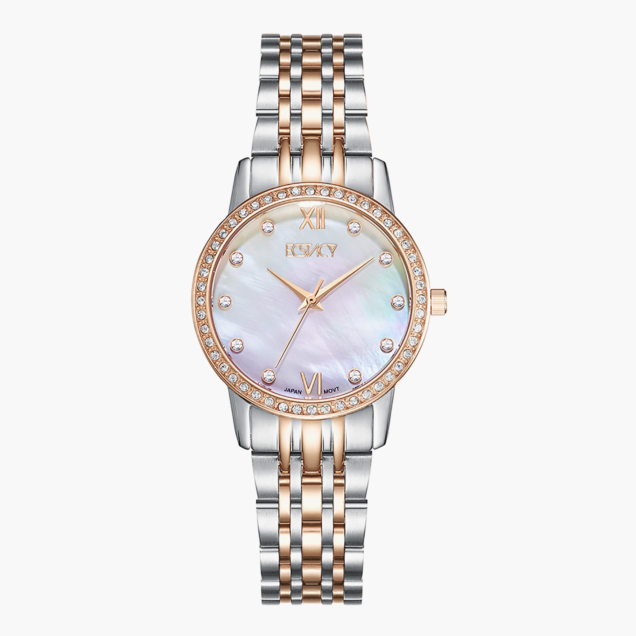 E9517-KBKM- راقب حزام ستانليس ستيل تناظرية ذهبي وردي للنساء اكستازي-women-watchesandjewellery-watches-image-1