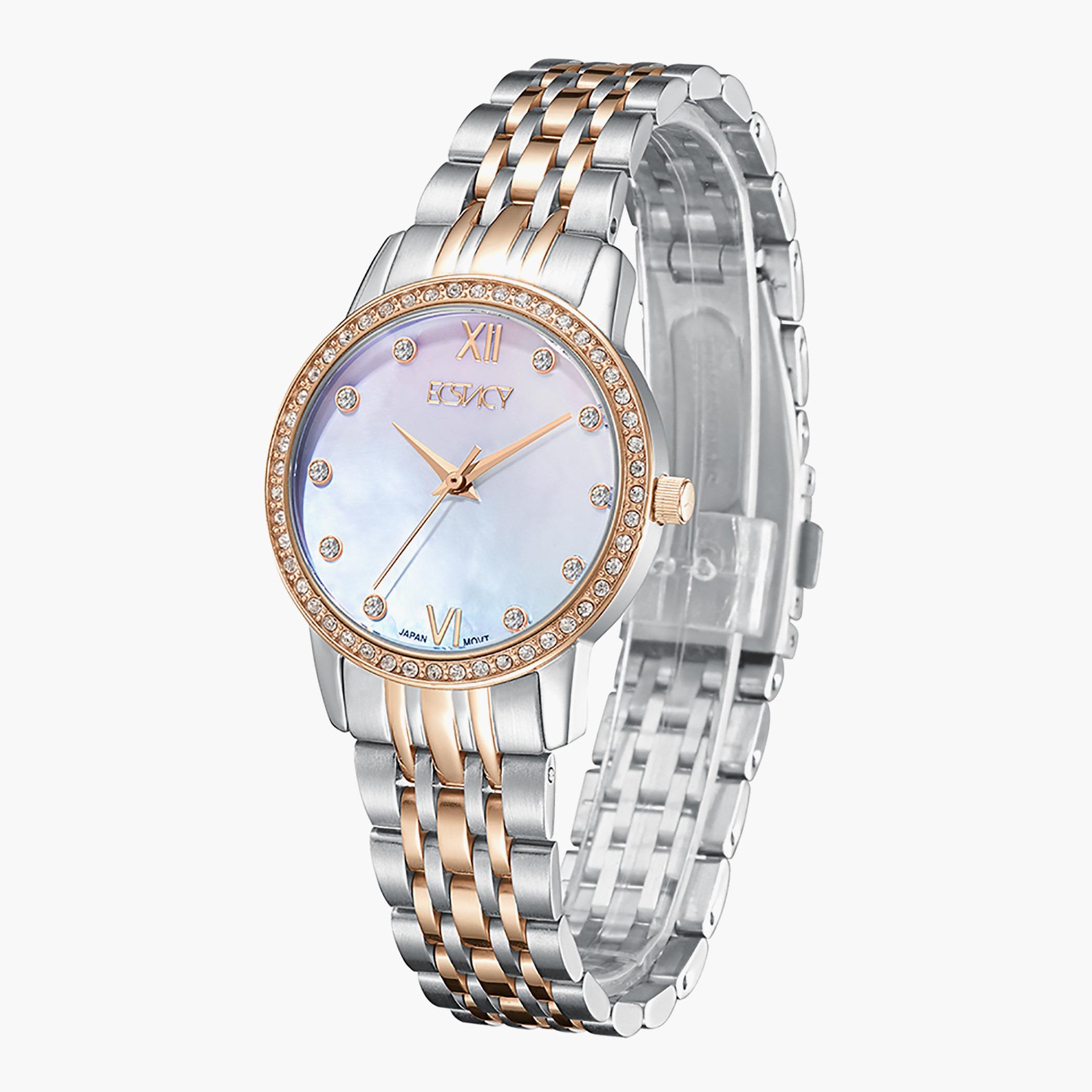 E9517-KBKM- راقب حزام ستانليس ستيل تناظرية ذهبي وردي للنساء اكستازي-women-watchesandjewellery-watches-image-2