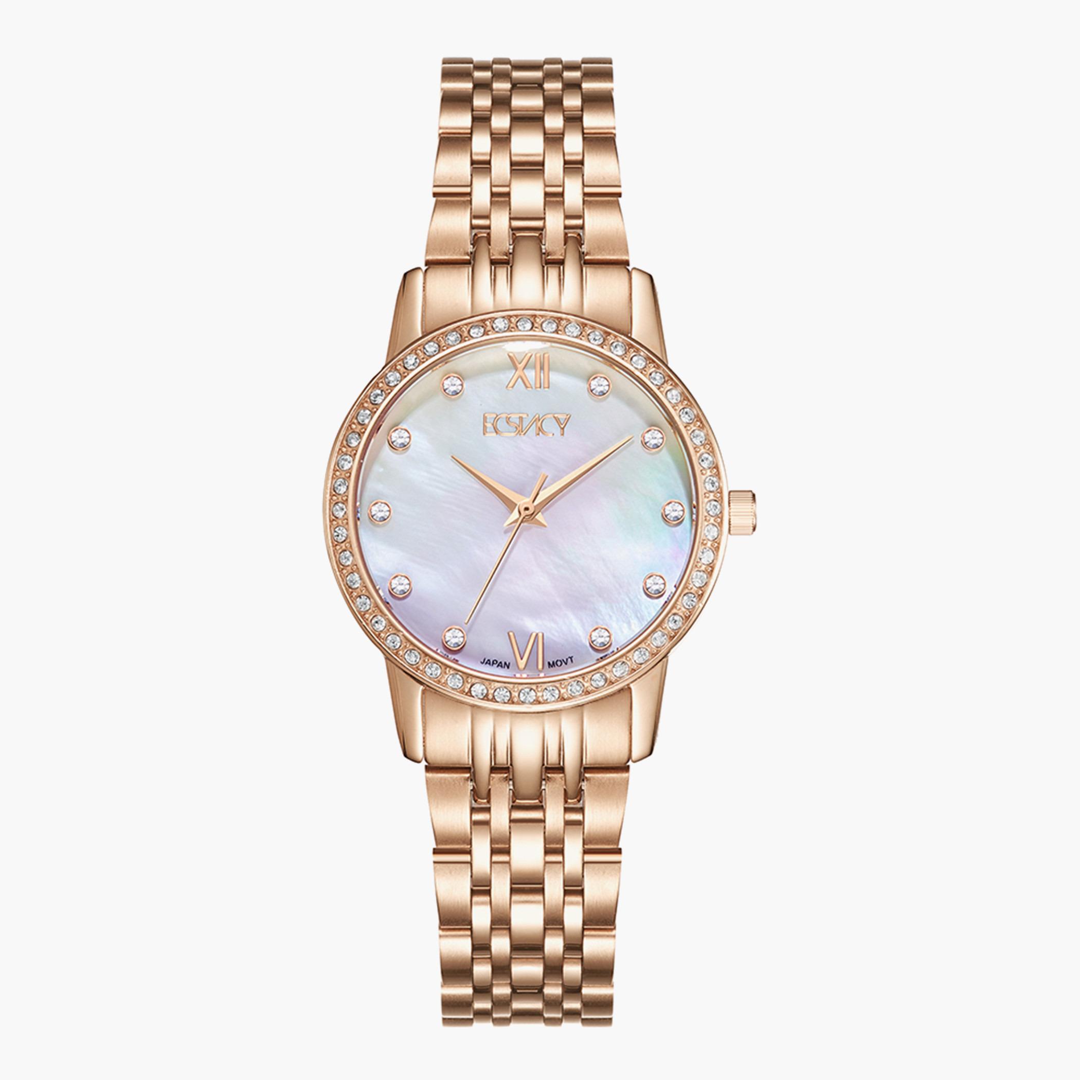 E9517-RBKM- راقب حزام ستانليس ستيل تناظرية ذهبي وردي للنساء اكستازي-women-watchesandjewellery-watches-image-1