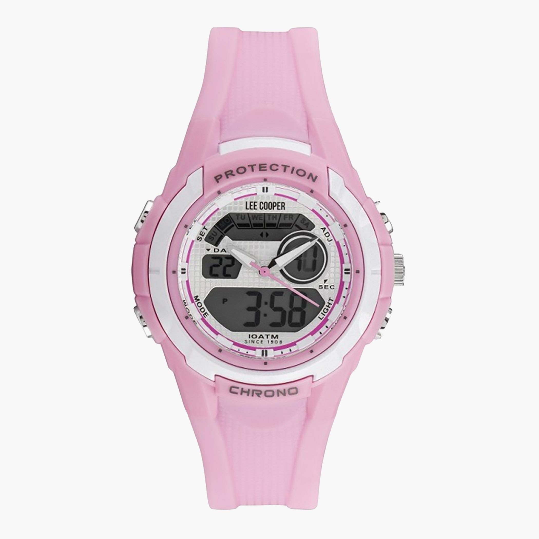 Lee Cooper Originals Pink Analog/Digital Silicone Strap Watch - ORG05207.414-women-watchesandjewellery-watches-image-1
