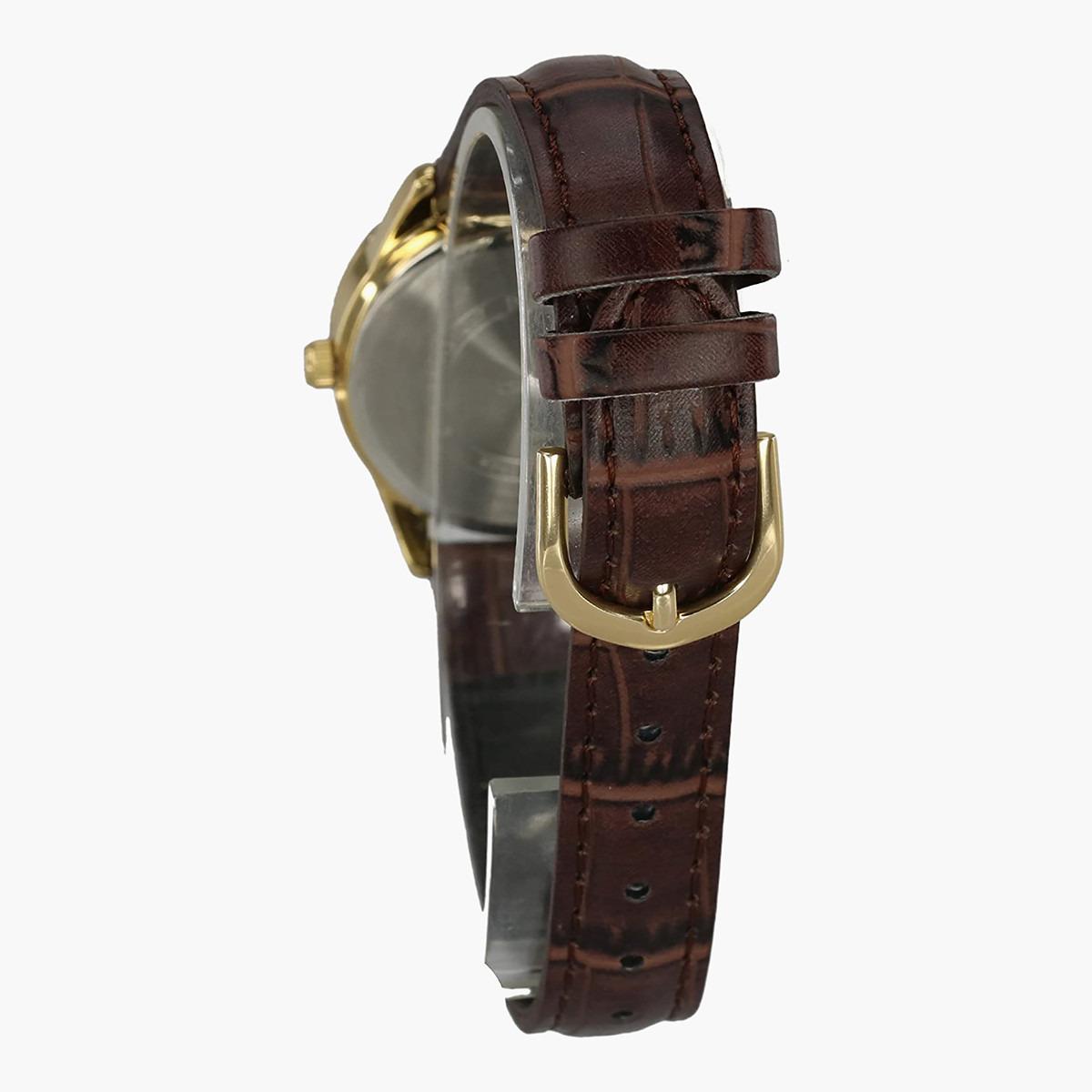 LTP-V005GL-9AUDF- راقب حزام جلد تناظرية بنى للنساء كاسيو-women-watchesandjewellery-watches-image-3