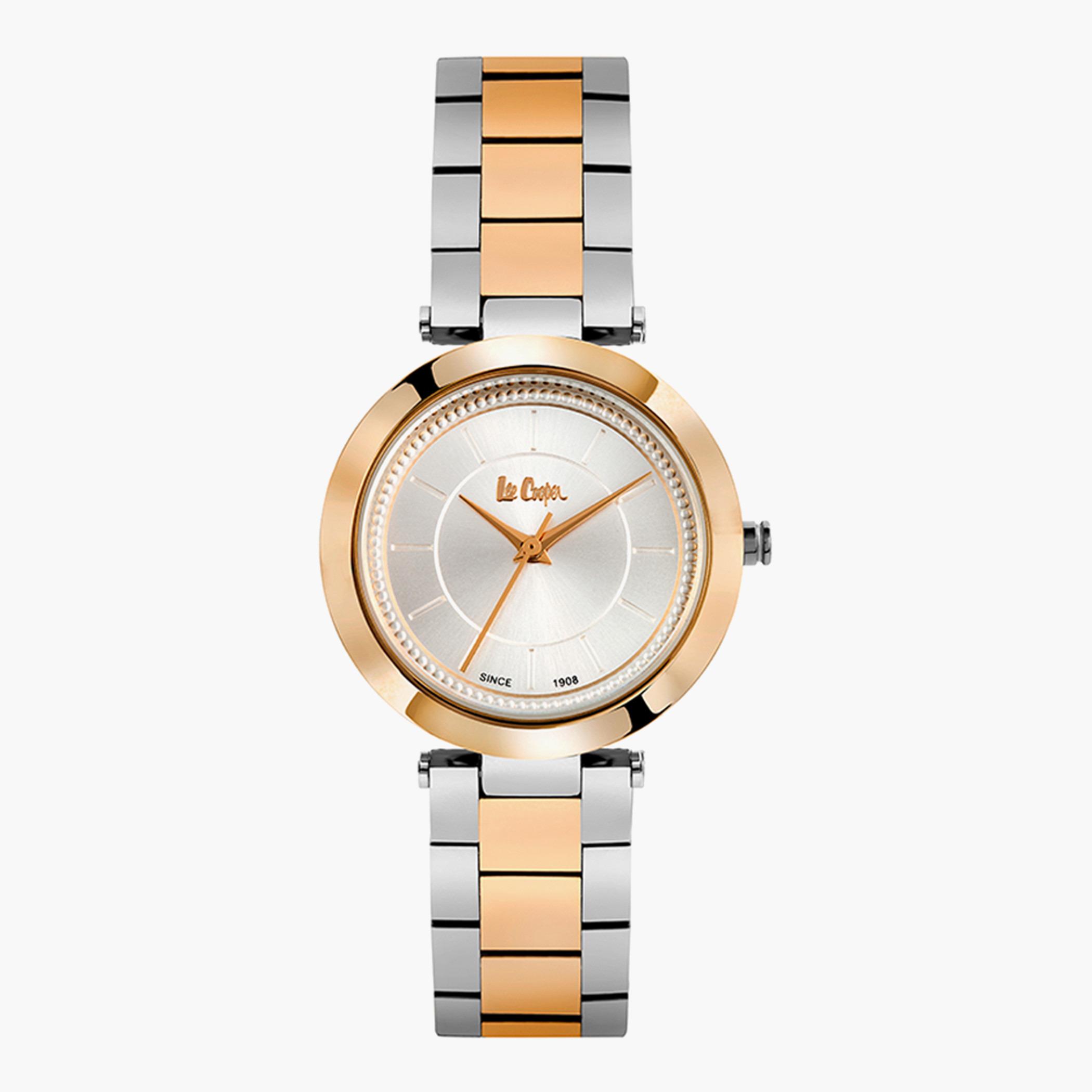LC06950.530- راقب حزام معدن تناظرية بني للنساء لي كوبر-women-watchesandjewellery-watches-image-1