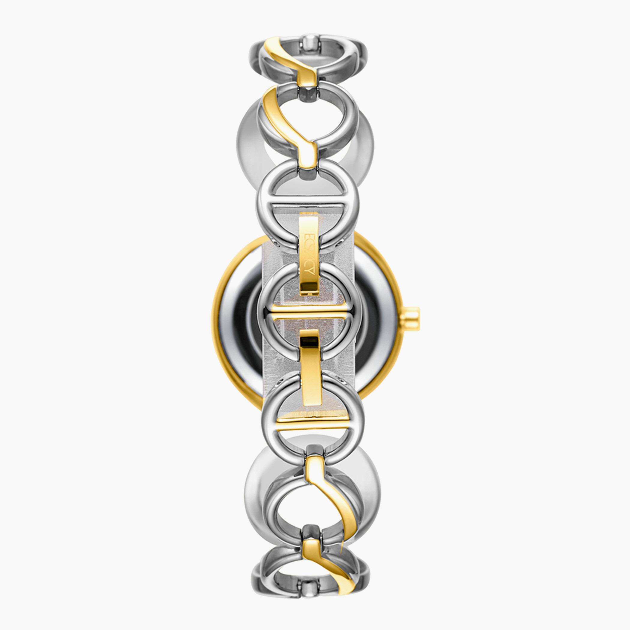 E9515-TBTS- راقب حزام ستانليس ستيل تناظرية الفضة والذهب للنساء اكستازي-women-watchesandjewellery-watches-image-3
