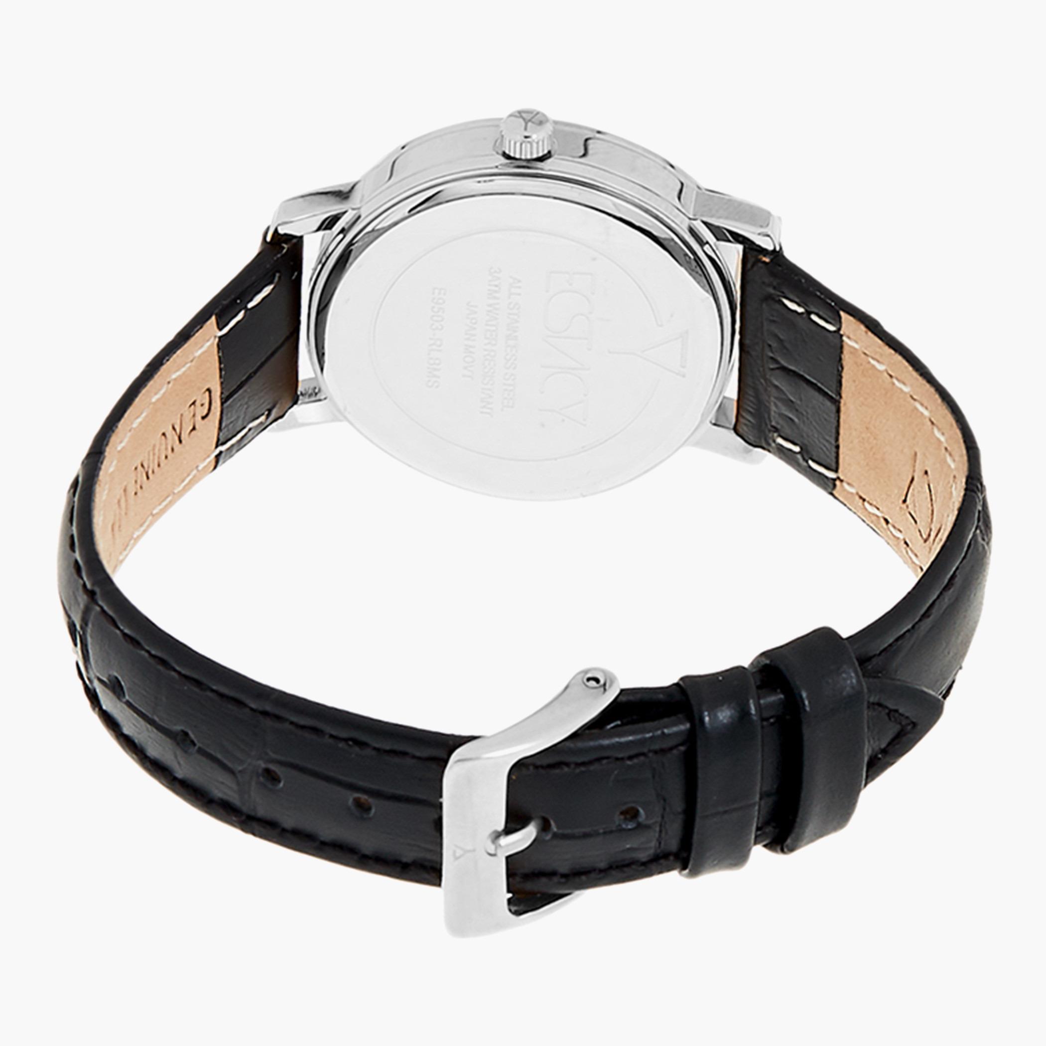 E9503-SLBMS- راقب حزام جلد تناظرية أسود للنساء اكستازي-women-watchesandjewellery-watches-image-3