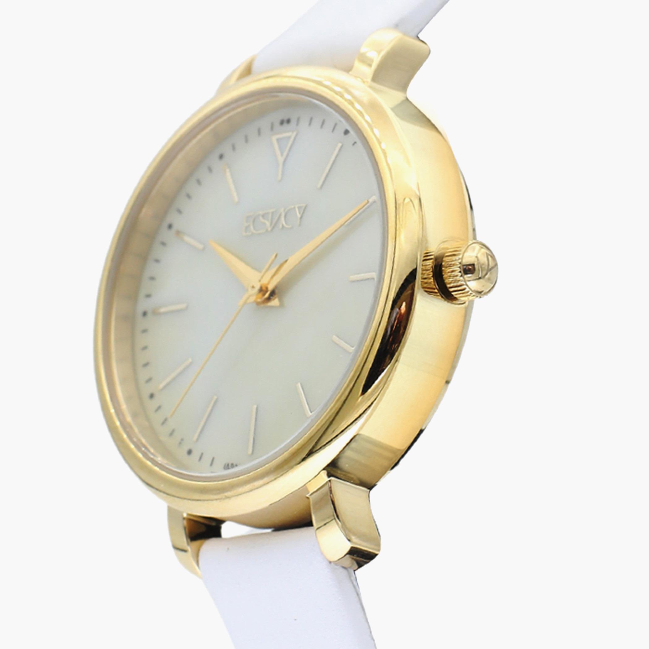 E9502-GLWMC- راقب حزام جلد تناظرية أبيض للنساء اكستازي-women-watchesandjewellery-watches-image-2