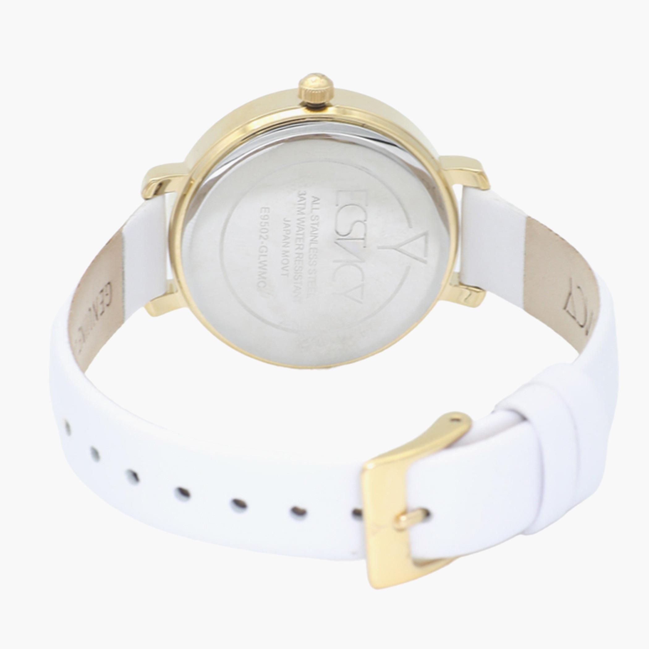 E9502-GLWMC- راقب حزام جلد تناظرية أبيض للنساء اكستازي-women-watchesandjewellery-watches-image-3