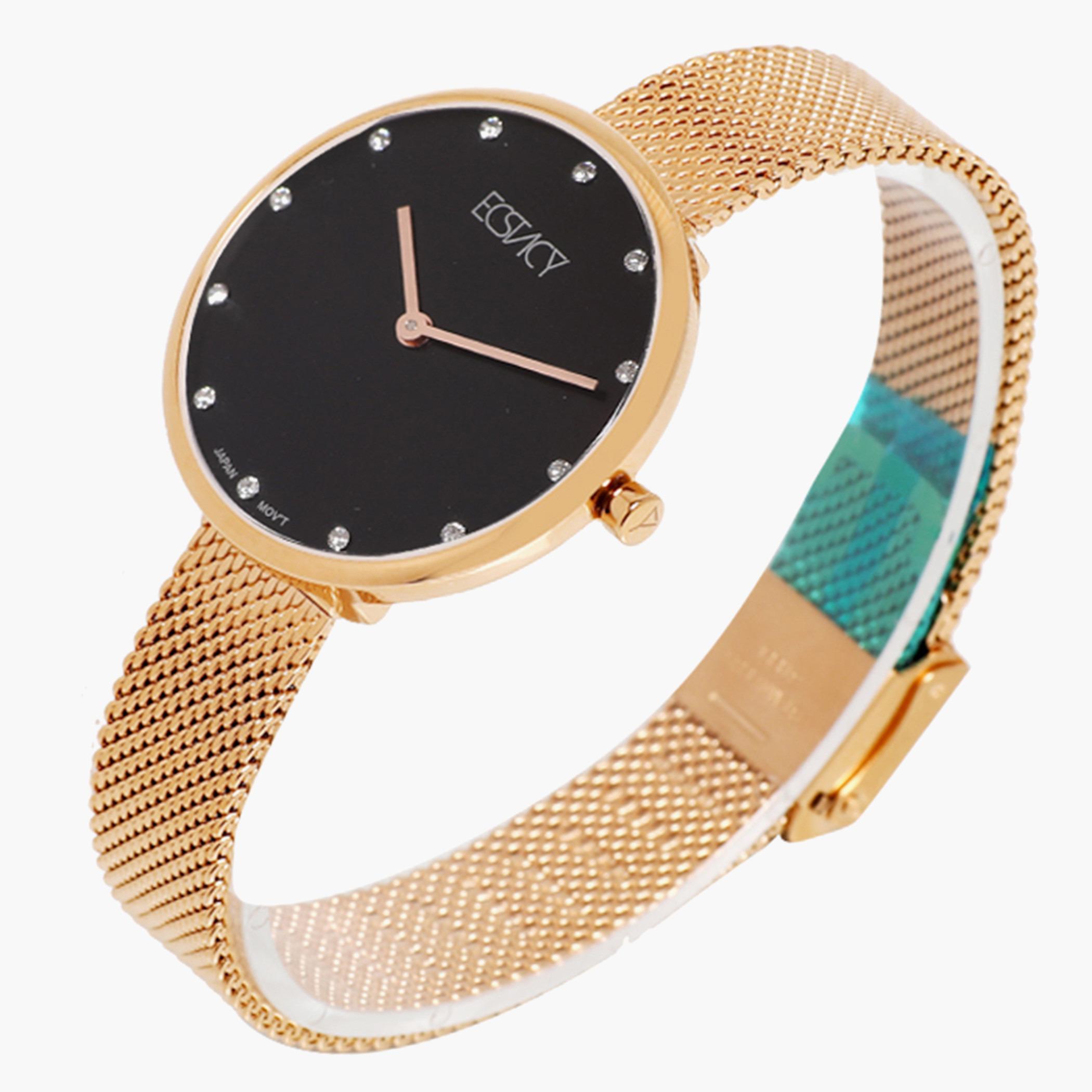 E8517C-RMKB-S- راقب حزام شبكة تناظرية ذهبي وردي للنساء اكستازي-women-watchesandjewellery-watches-image-2