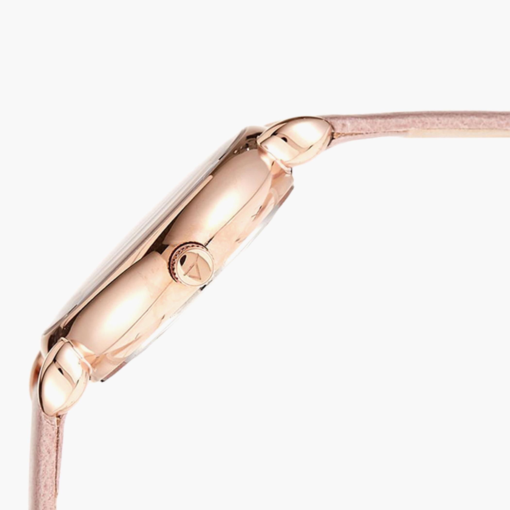 E8505-RLPK- راقب حزام جلد تناظرية ذهبي وردي للنساء اكستازي-women-watchesandjewellery-watches-image-2
