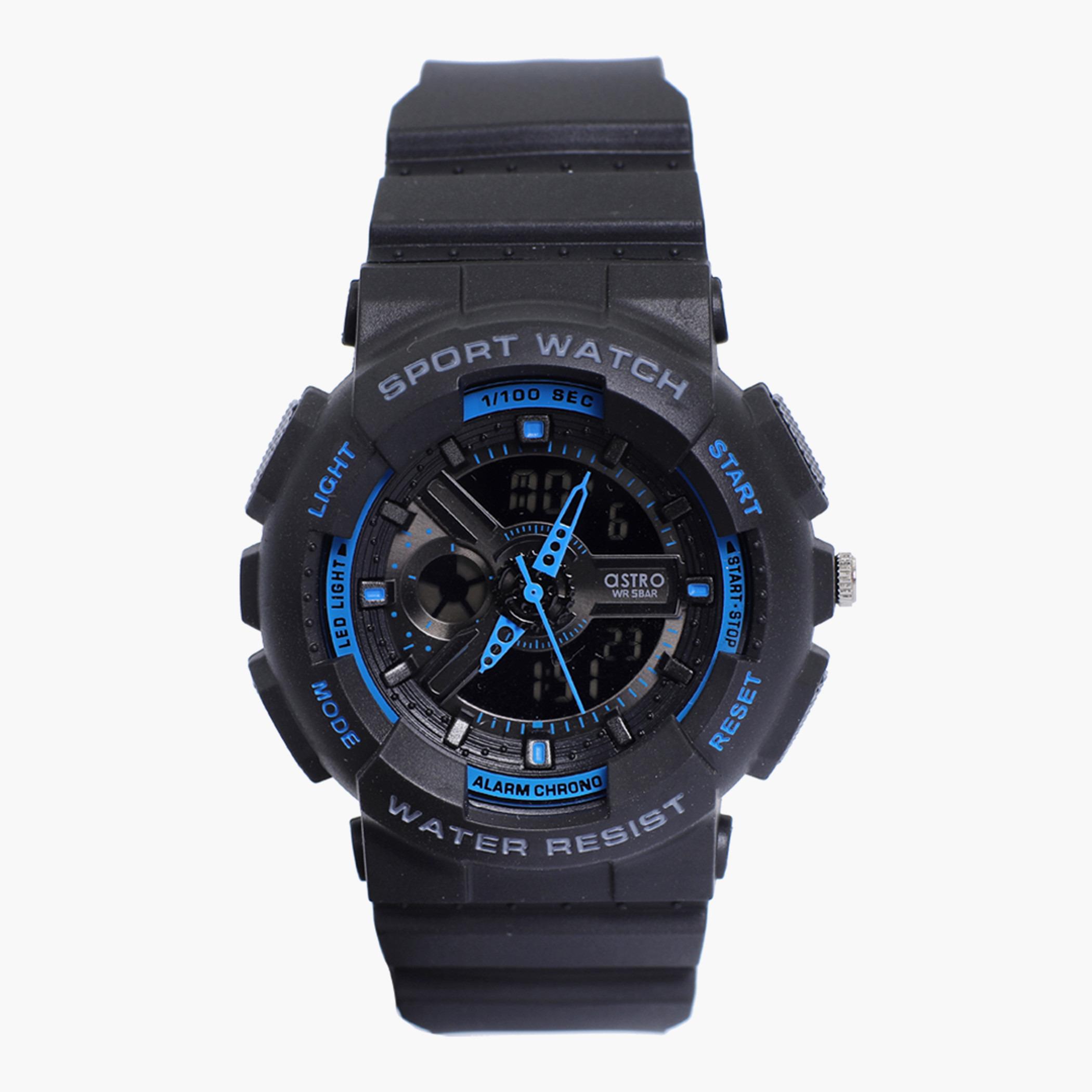 Astro Men Black Analog/Digital Plastic Strap Watch - A21805-PPBBL-men-watchesandjewellery-watches-image-1