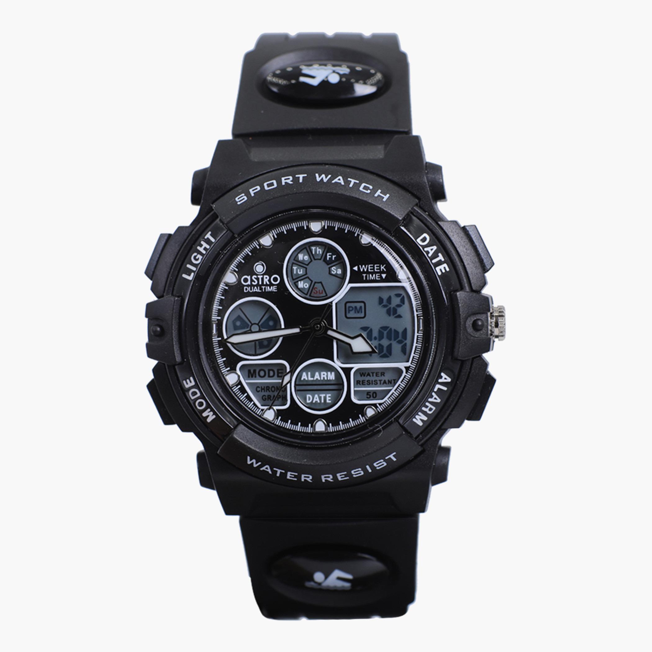 A21806-PPBB- راقب حزام لدائن تناظرية/ رقمية أسود للرجال أسترو-men-watchesandjewellery-watches-image-1