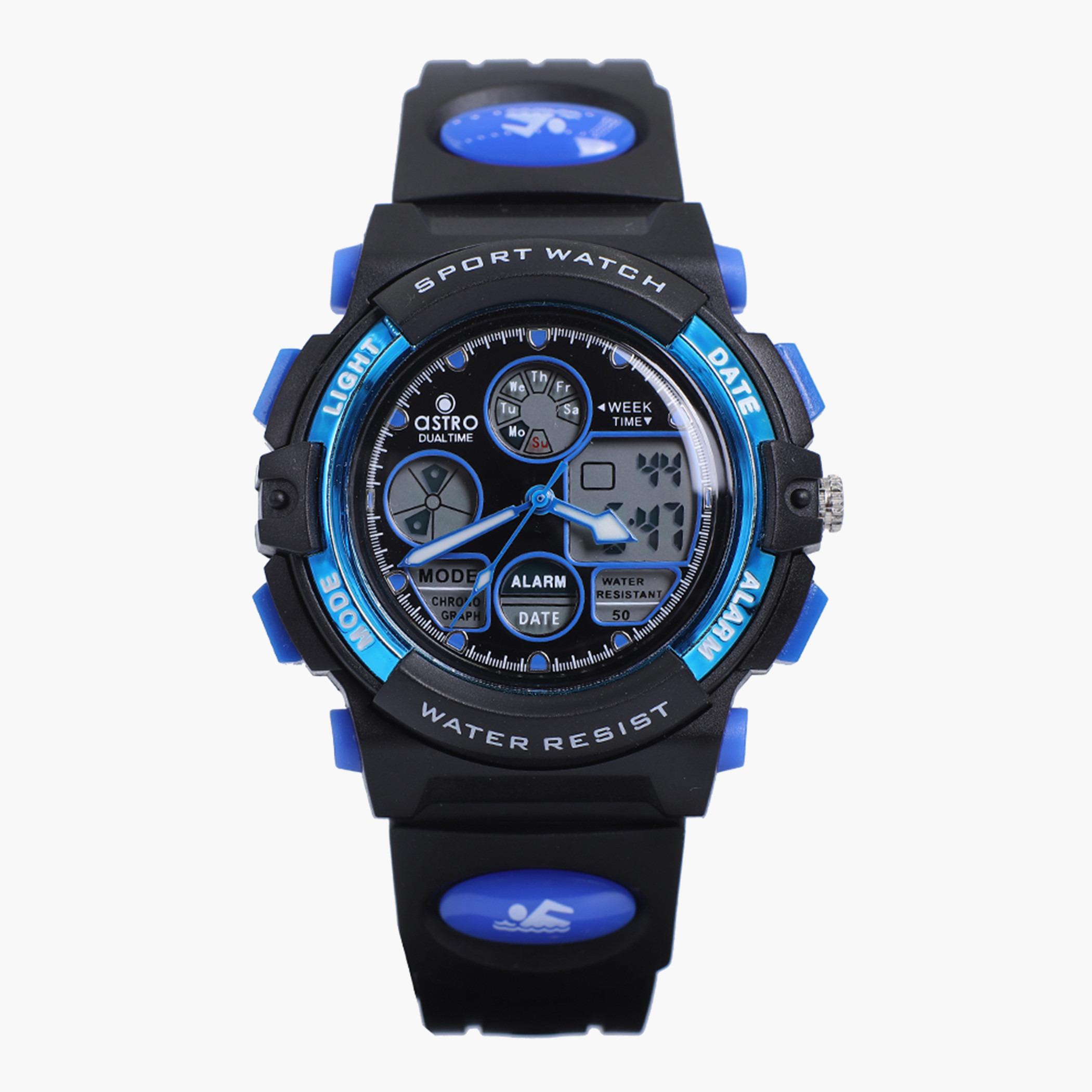 A21806-PPBBL- راقب رجال حزام لدائن تناظرية/ رقمية أسود للرجال أسترو-men-watchesandjewellery-watches-image-1