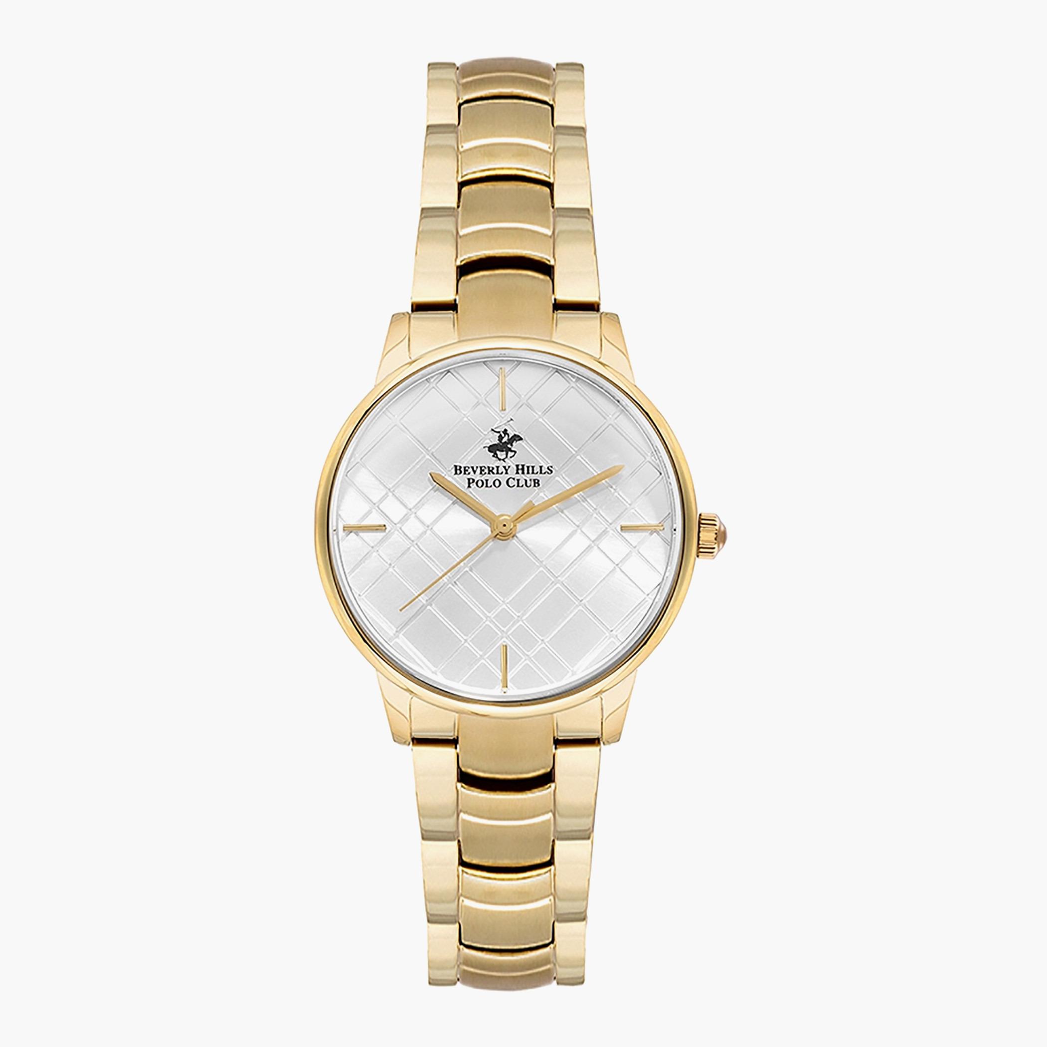 BP3064C.260- راقب حزام معدن تناظرية ذهبي للنساء بيفرلي هيلز بولو كلوب-women-watchesandjewellery-watches-image-1