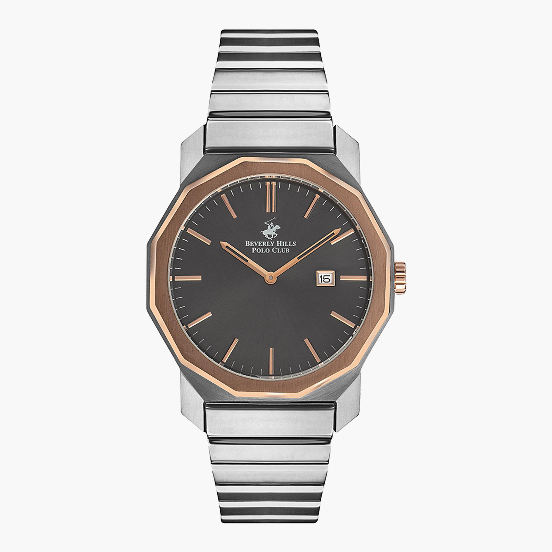 BP3140X.560- راقب حزام معدن تناظرية بني ملك الرجال بيفرلي هيلز بولو كلوب-men-watchesandjewellery-watches-image-1