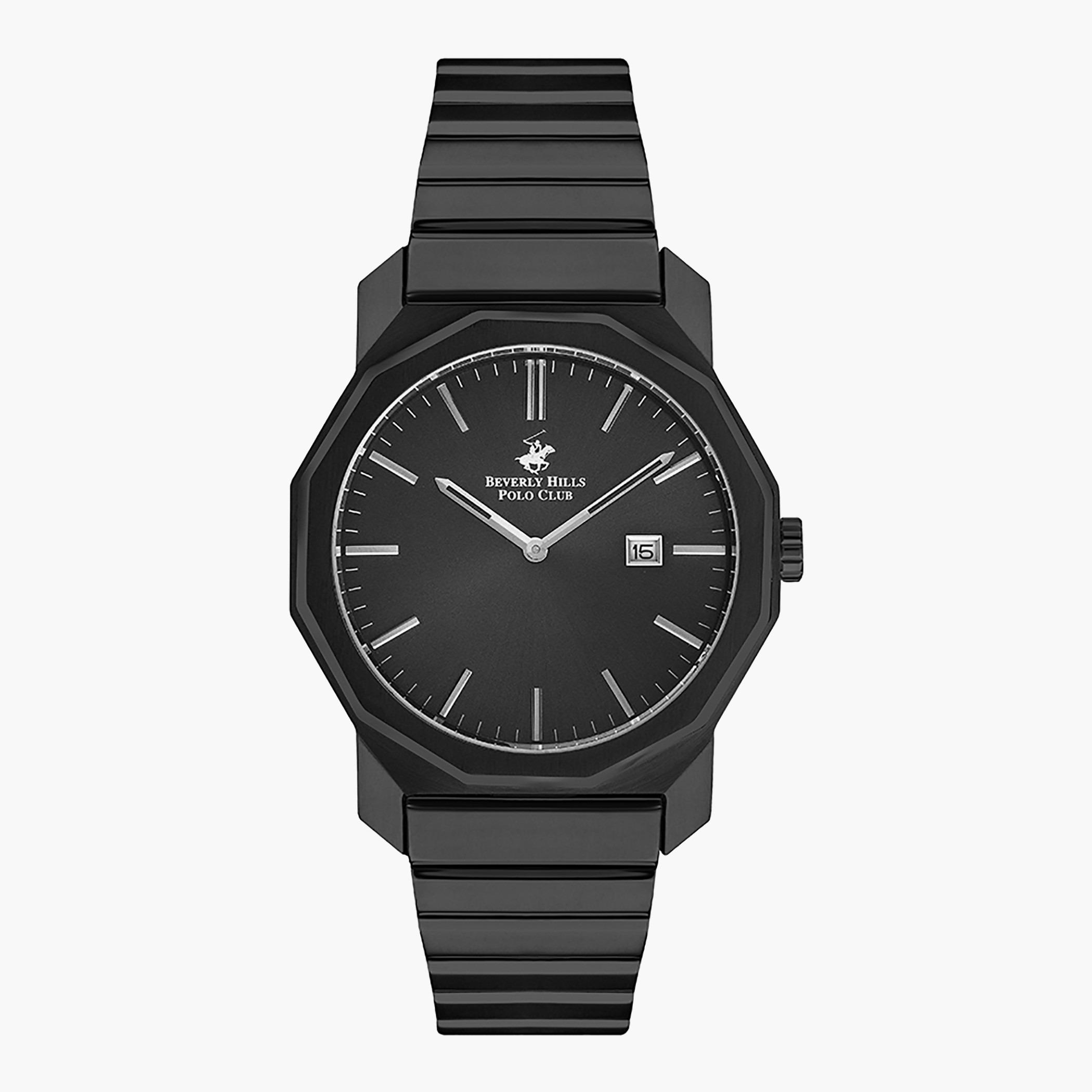 Beverly Hills Polo Club Men Black Analog Metal Strap Watch - BP3140X.660-men-watchesandjewellery-watches-image-1
