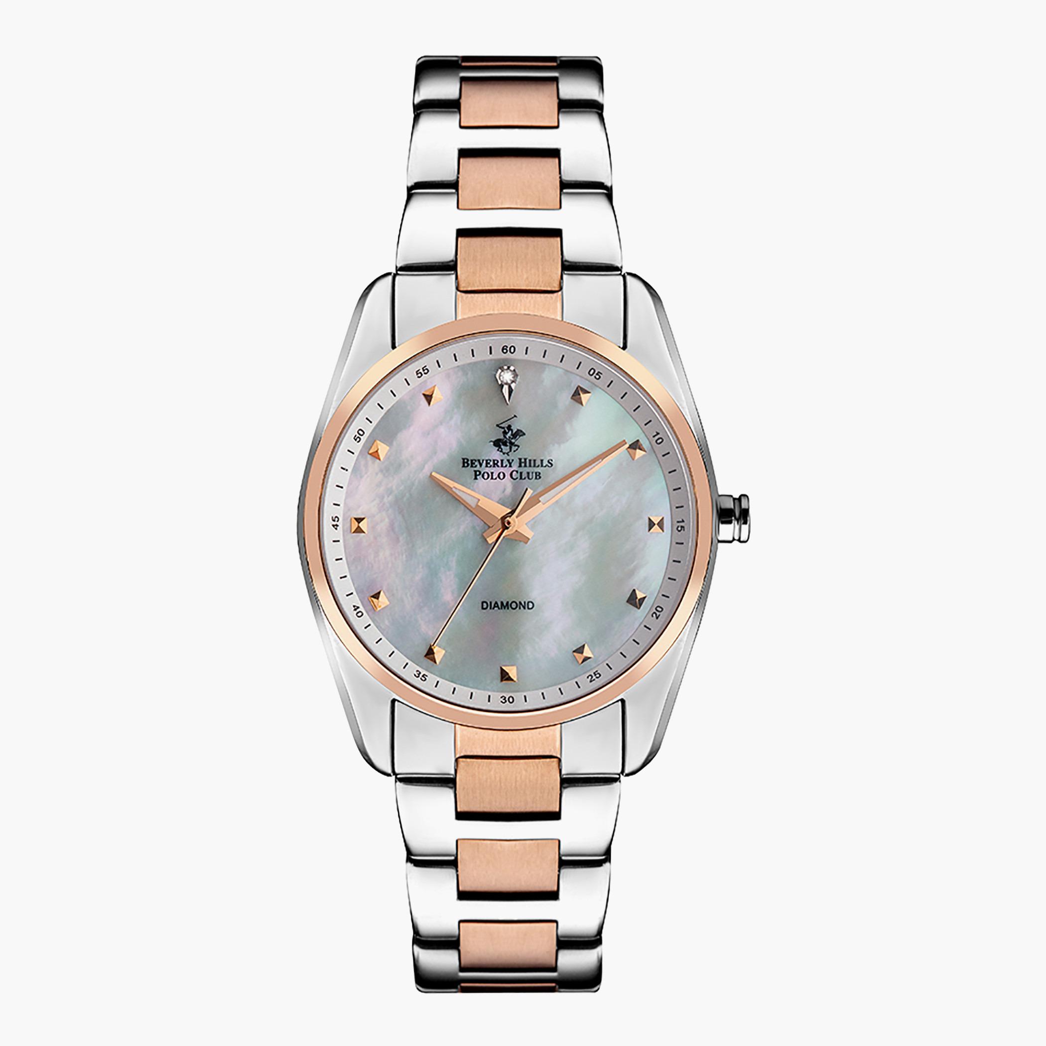 BP3159C.520- راقب حزام معدن تناظرية ذهبي وردي للنساء بيفرلي هيلز بولو كلوب-women-watchesandjewellery-watches-image-1