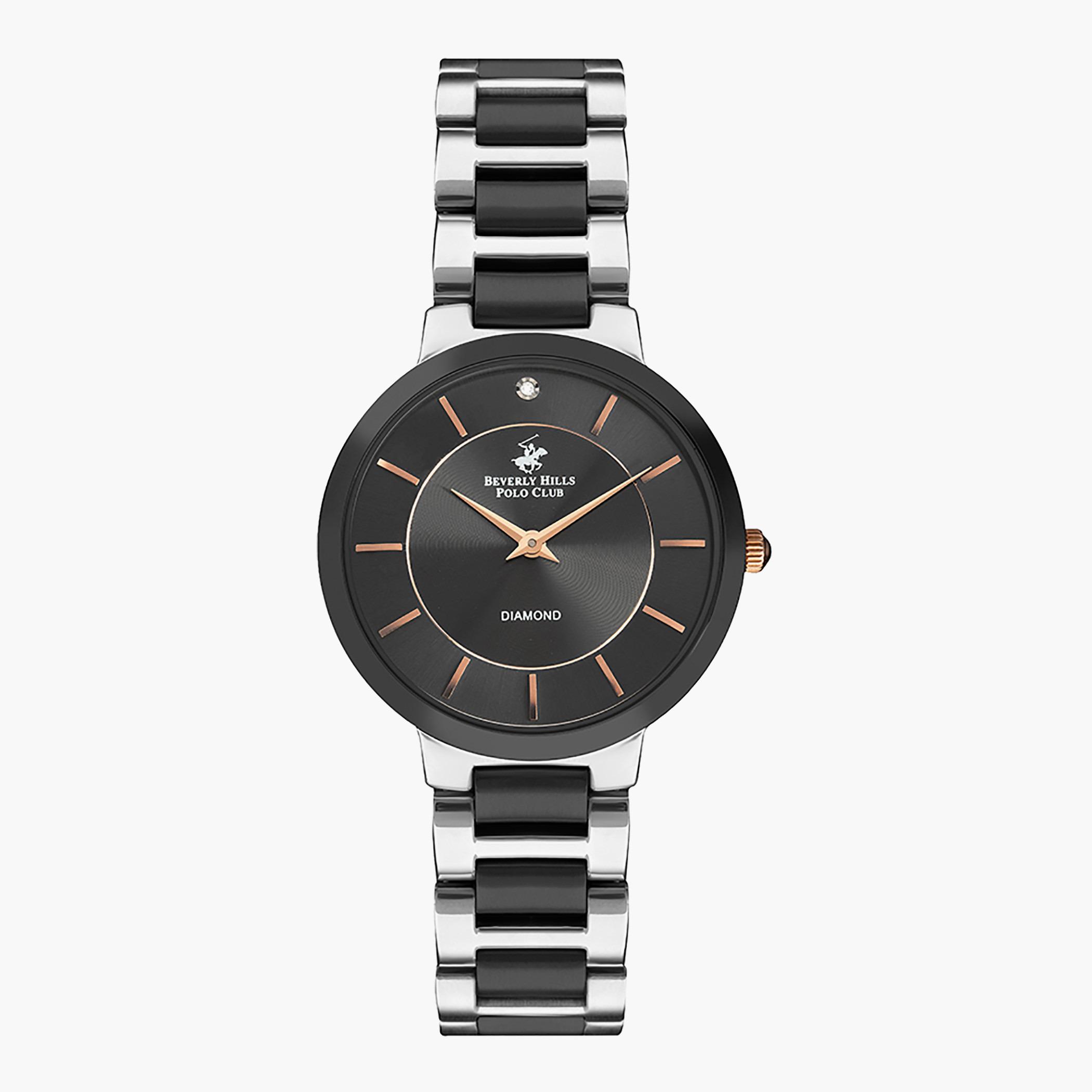 Beverly Hills Polo Club Women Silver & Black Analog Metal Strap Watch - BP3164C.360-women-watchesandjewellery-watches-image-1