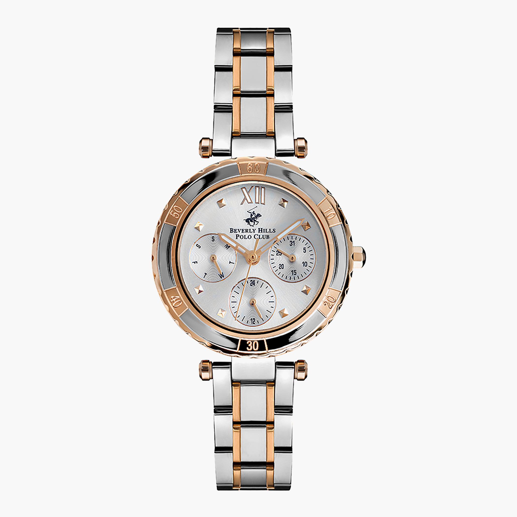Beverly Hills Polo Club Women Silver & Rose Gold Analog Metal Strap Watch - BP3176X.530-women-watchesandjewellery-watches-image-1