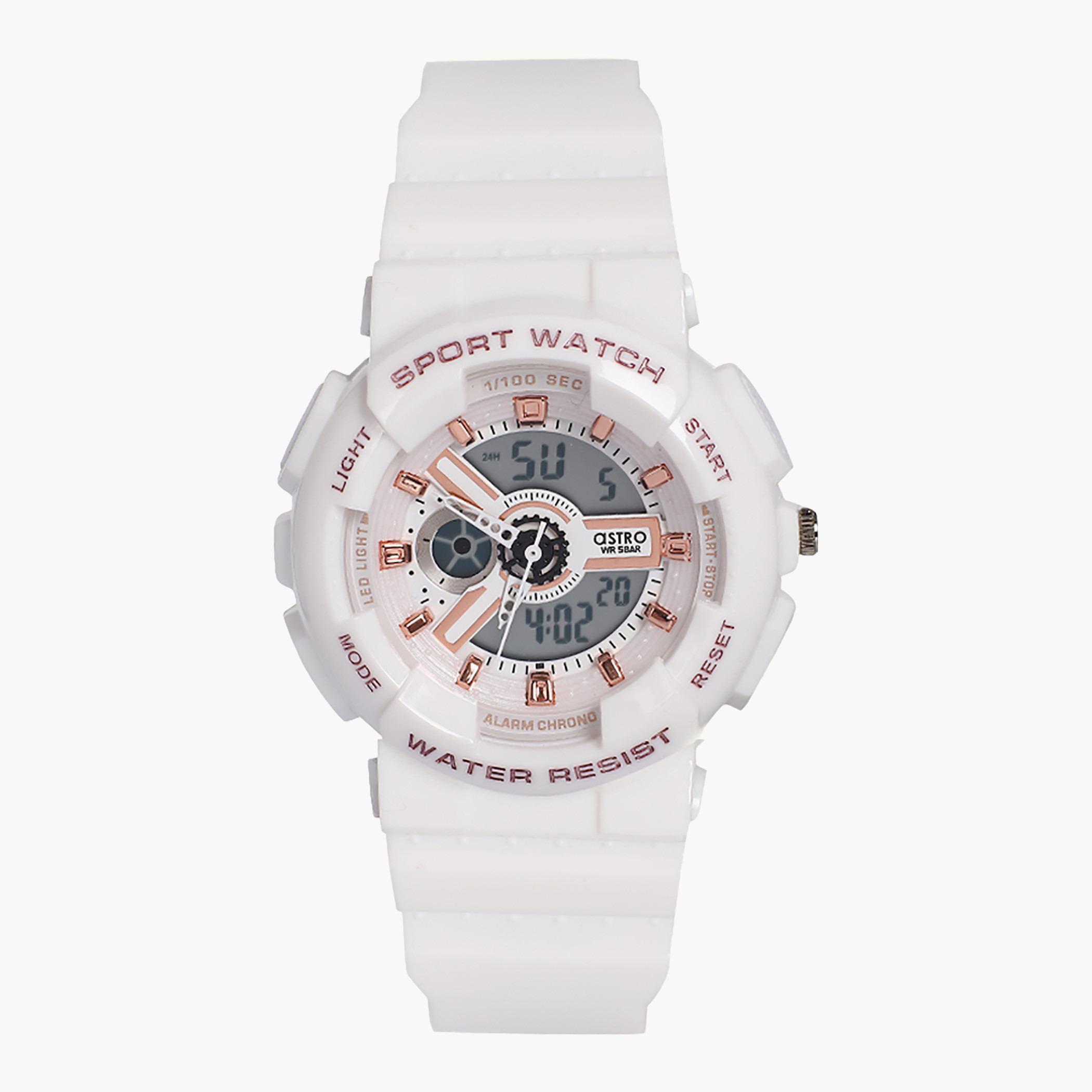 A21805-PPWW- راقب رجال حزام لدائن تناظرية/ رقمية أبيض للرجال أسترو-men-watchesandjewellery-watches-image-1
