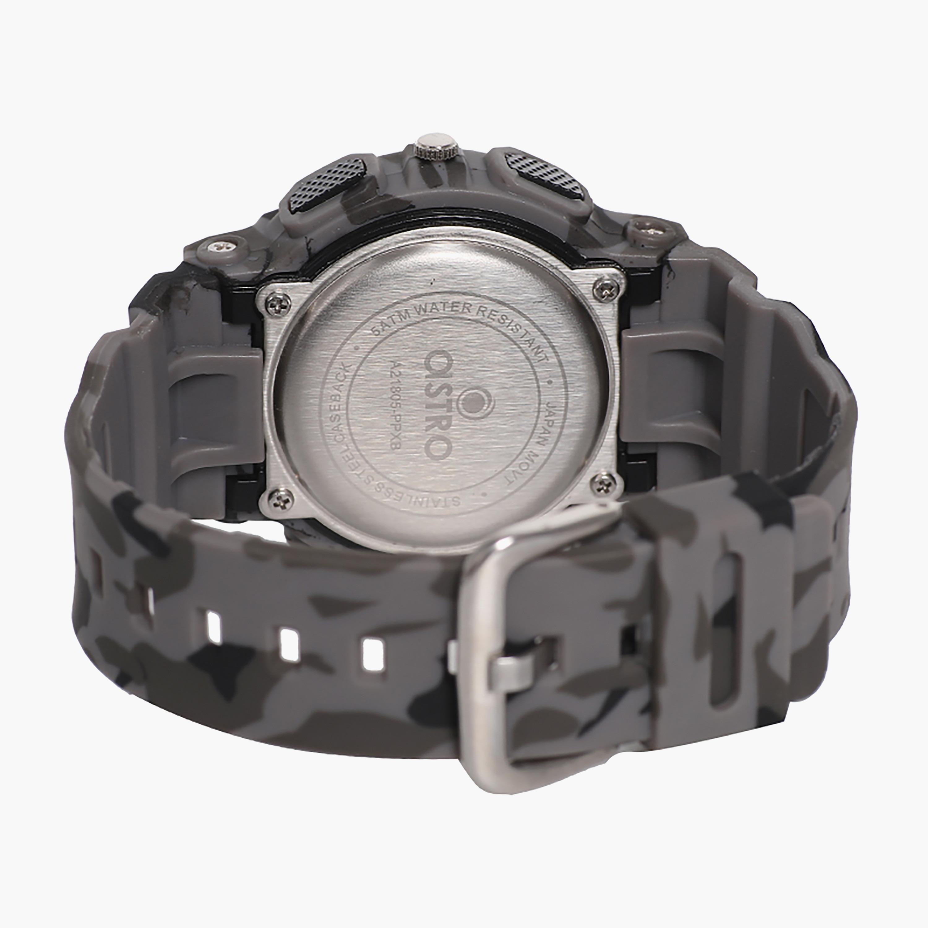 A21805-PPXB- راقب حزام لدائن تناظرية/ رقمية رمادي للرجال أسترو-men-watchesandjewellery-watches-image-3