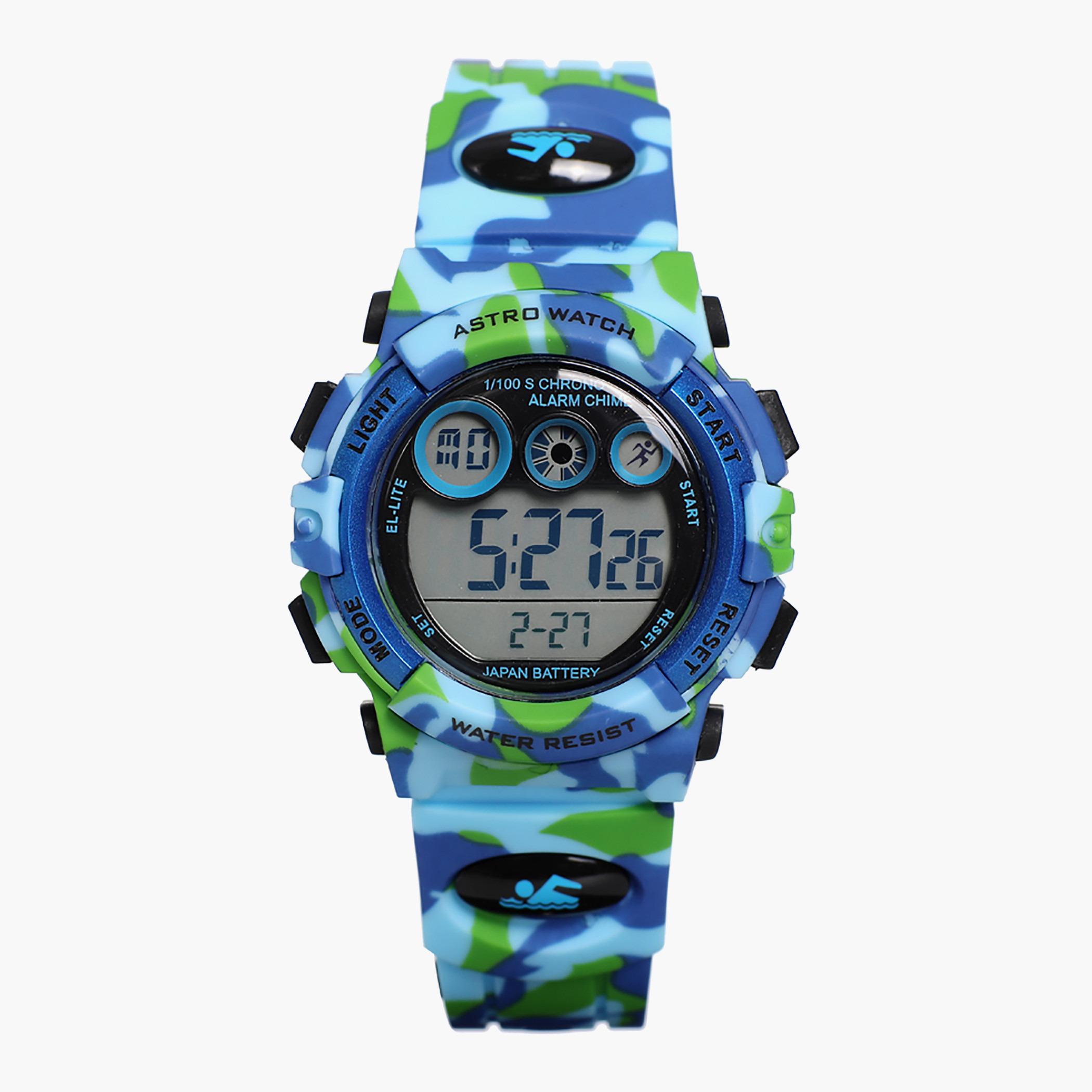 Astro Kids Camouflage Digital Plastic Strap Watch - A9933-PPLS-boys-accessories-watches-image-1