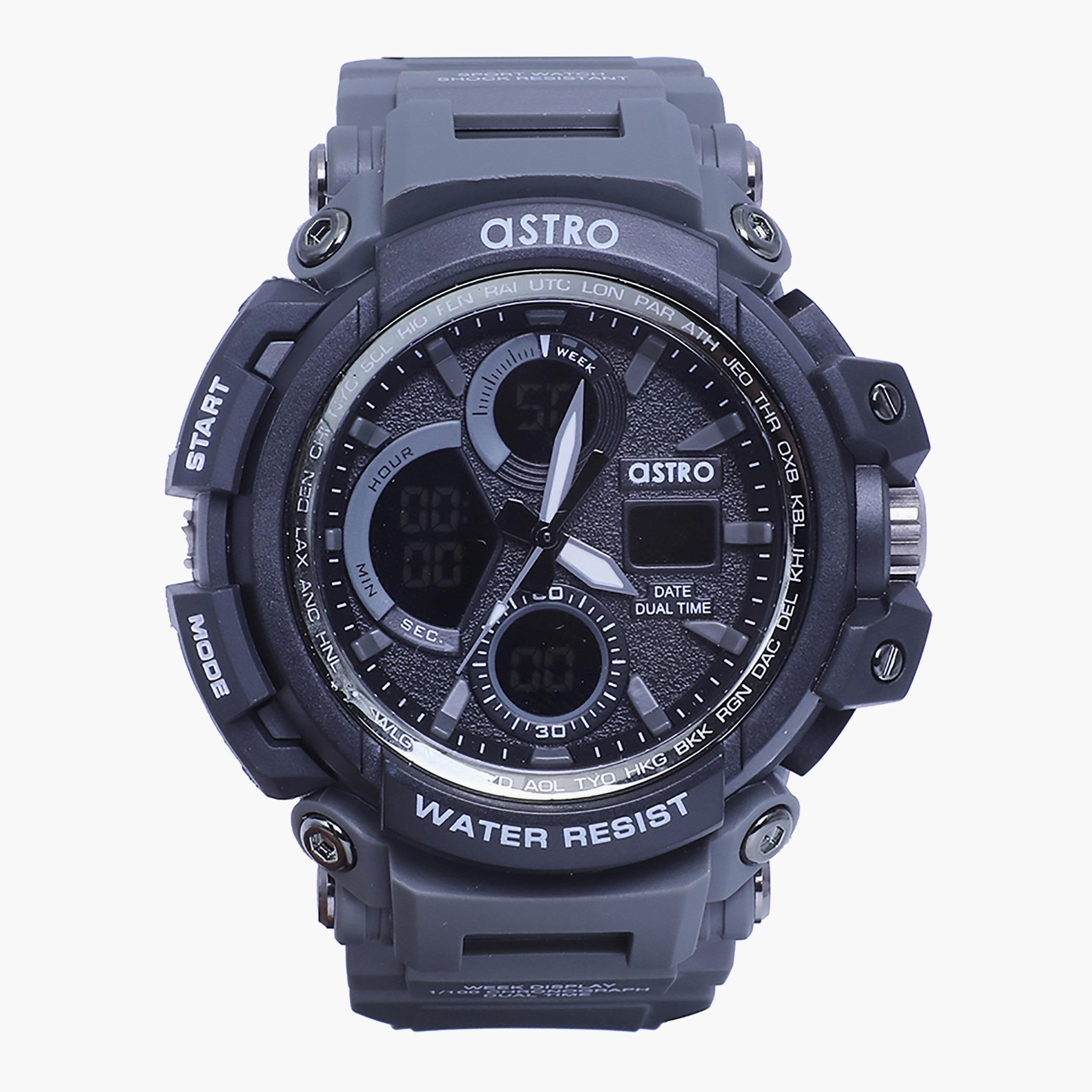 A20807-GRAY- راقب رجال حزام لدائن تناظرية/ رقمية رمادي للرجال أسترو-men-watchesandjewellery-watches-image-1