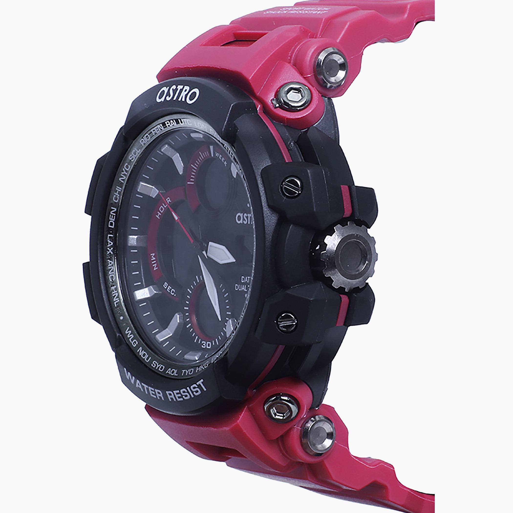 A20807-RED- راقب رجال حزام لدائن تناظرية/ رقمية أحمر للرجال أسترو-men-watchesandjewellery-watches-image-2