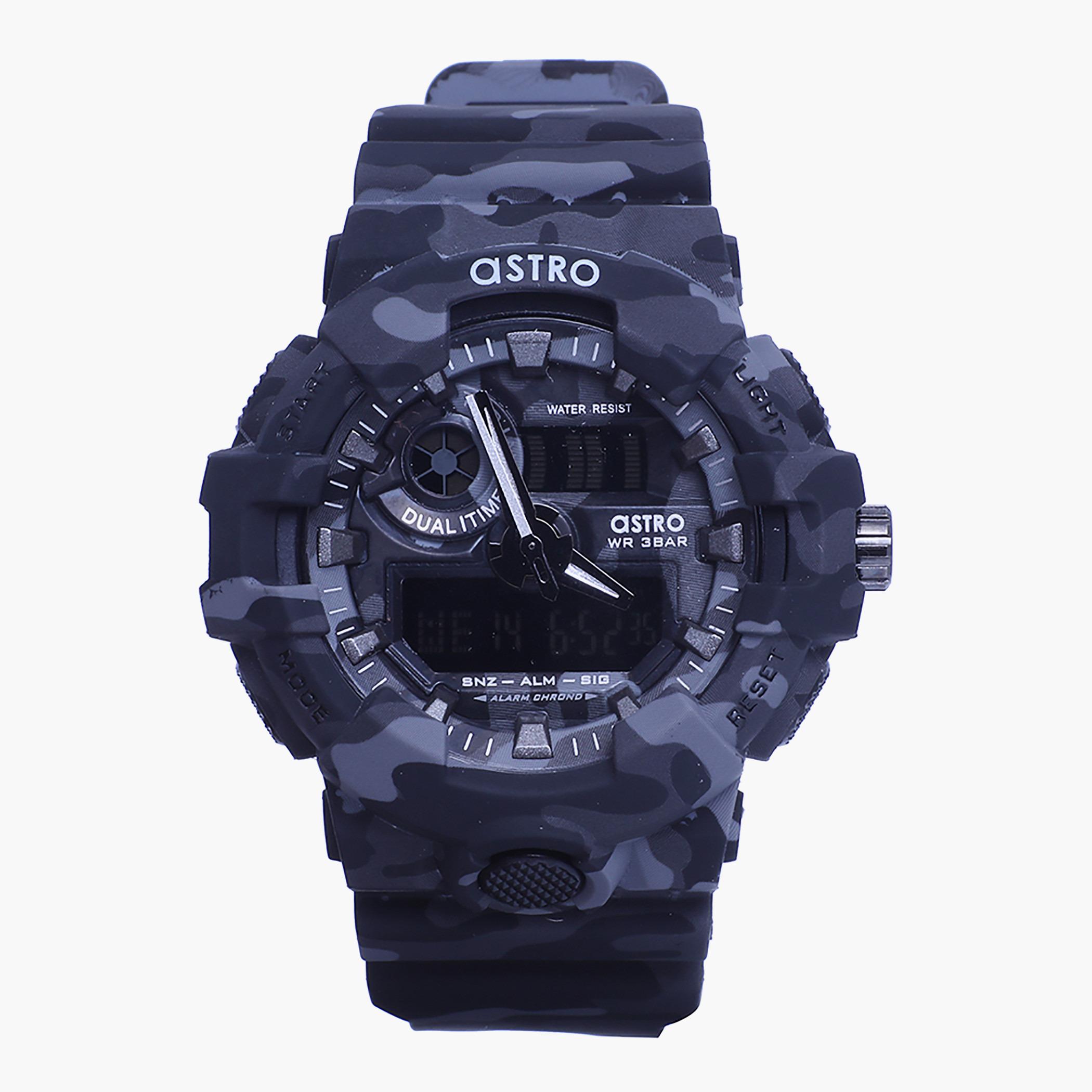 A20806-CAMOGREY- راقب رجال حزام لدائن تناظرية/ رقمية متعدد الألوان للرجال أسترو-men-watchesandjewellery-watches-image-1