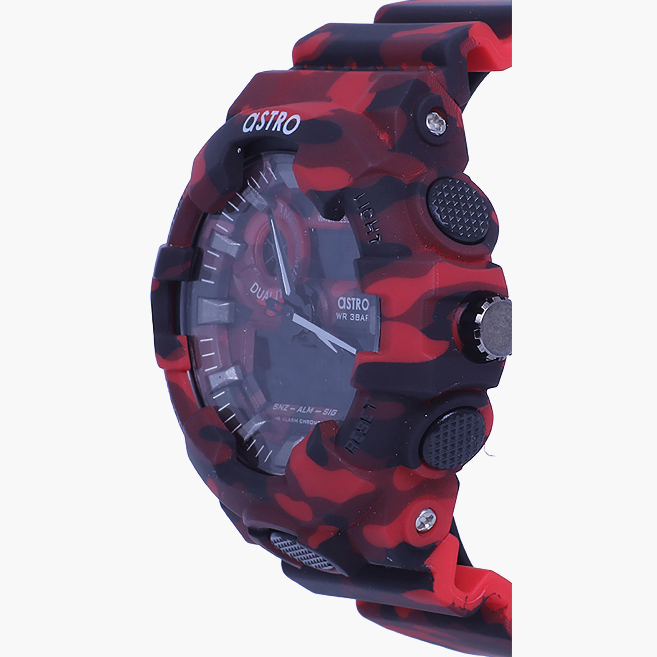 Astro Men Camouflage Strap Analog-Digital Watch - A20806-CAMORED-men-watchesandjewellery-watches-image-2