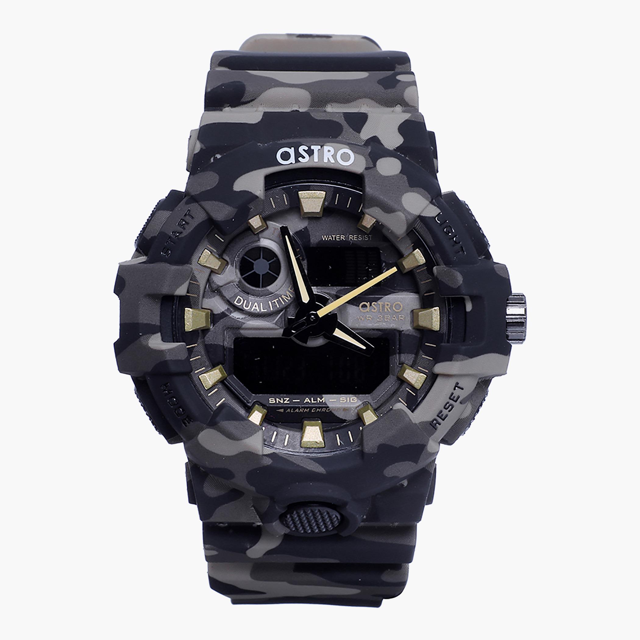 A20806-KHAKI- راقب حزام لدائن تناظرية/ رقمية متعدد الألوان للرجال أسترو-men-watchesandjewellery-watches-image-1