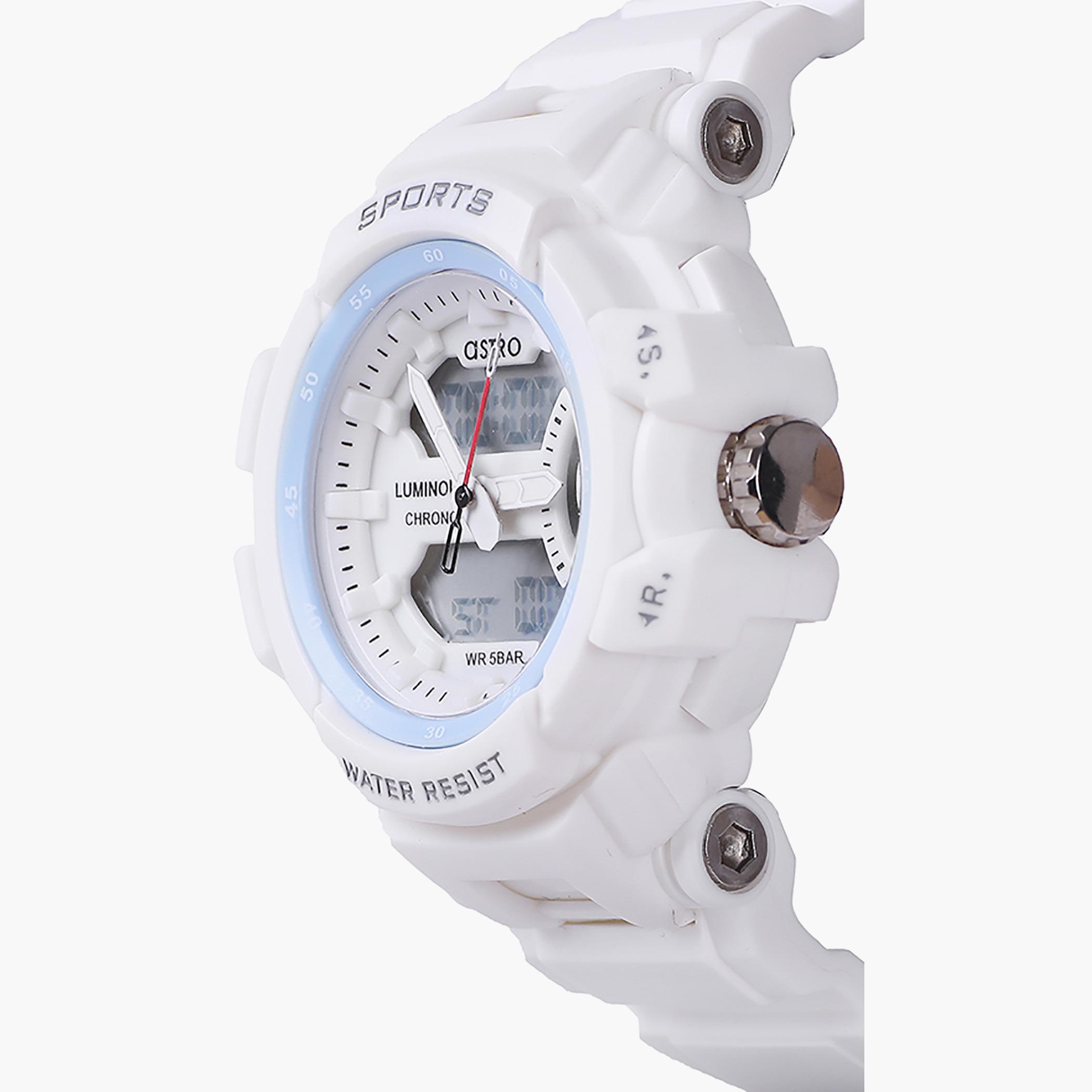 A20811-PPWWL- راقب حزام لدائن تناظرية/ رقمية أبيض للرجال أسترو-men-watchesandjewellery-watches-image-2