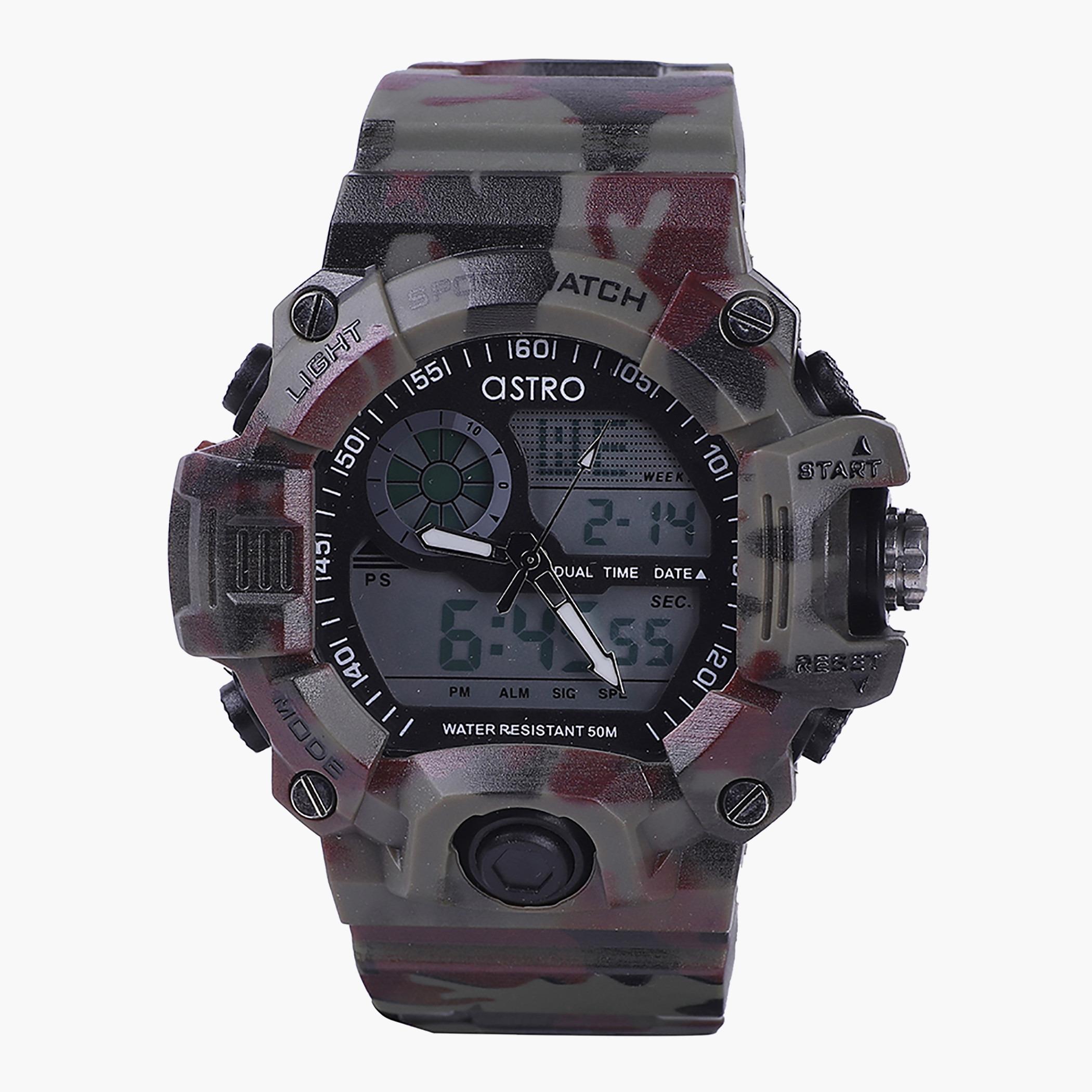 A20902-PPHB- راقب حزام لدائن تناظرية/ رقمية متعدد الألوان للرجال أسترو-men-watchesandjewellery-watches-image-1
