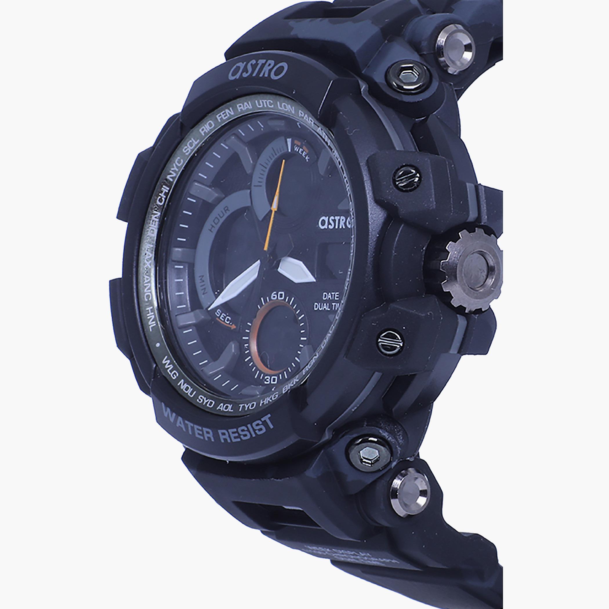 A9818-BLACK- راقب حزام لدائن تناظرية/ رقمية متعدد الألوان للرجال أسترو-men-watchesandjewellery-watches-image-2