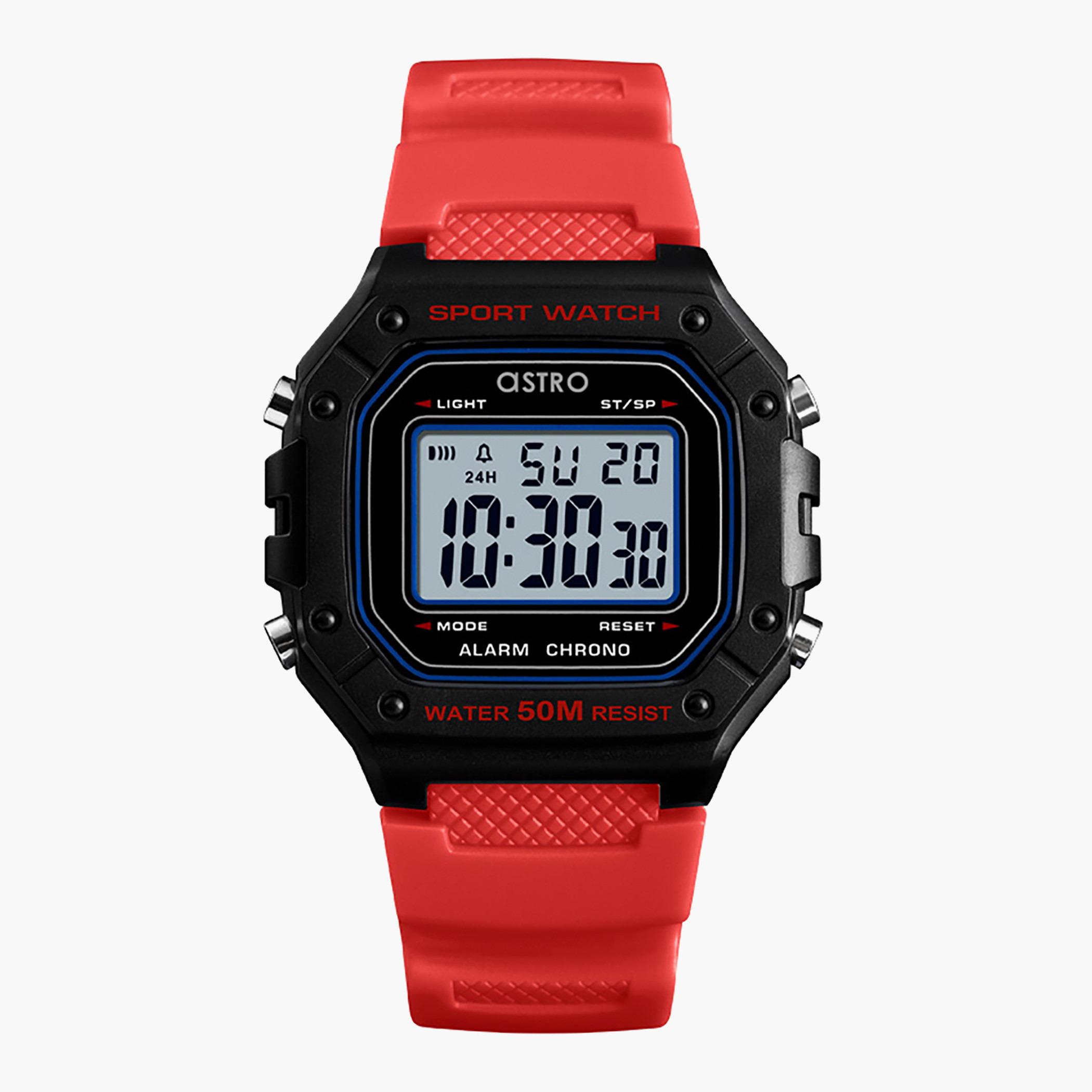 Astro Men Red Strap Digital Watch - A9927-PPFSB-men-watchesandjewellery-watches-image-1