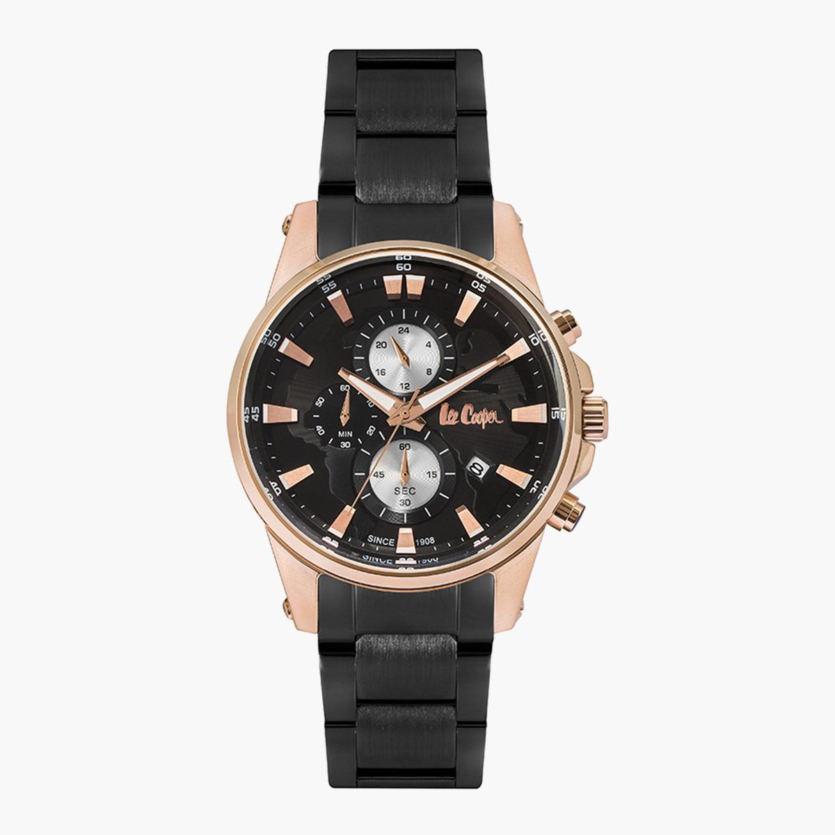 LC07008.450- راقب حزام معدن كرونوغراف أسود ملك الرجال لي كوبر-men-watchesandjewellery-watches-image-1