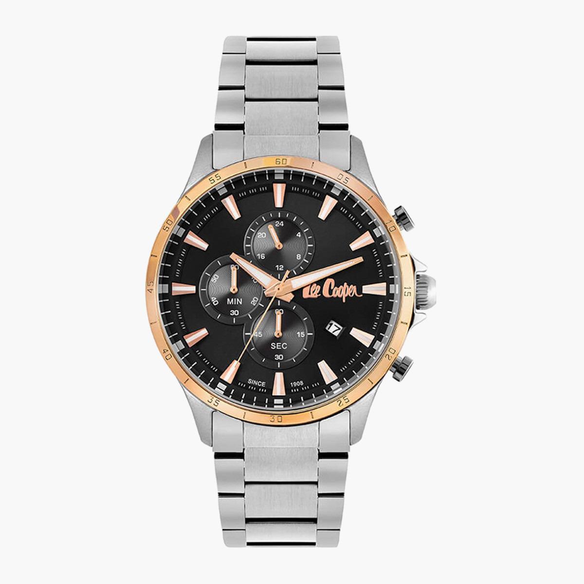 Lee Cooper Men's Silver Chronograph Metal Strap Watch -LC07009.550-men-watchesandjewellery-watches-image-1