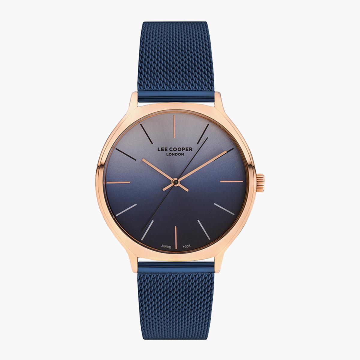 LC07052.490- راقب حزام شبكة تناظرية أزرق للنساء لي كوبر-women-watchesandjewellery-watches-image-1