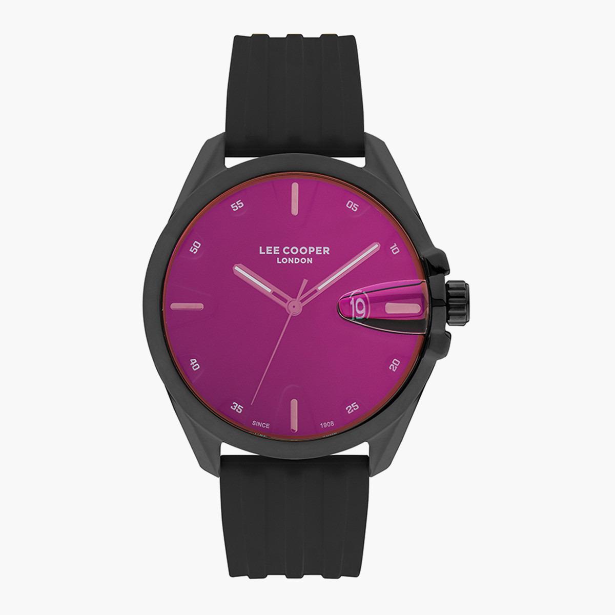 Lee Cooper Men's Black Analog Silicone Strap Watch -LC07053.651-men-watchesandjewellery-watches-image-1