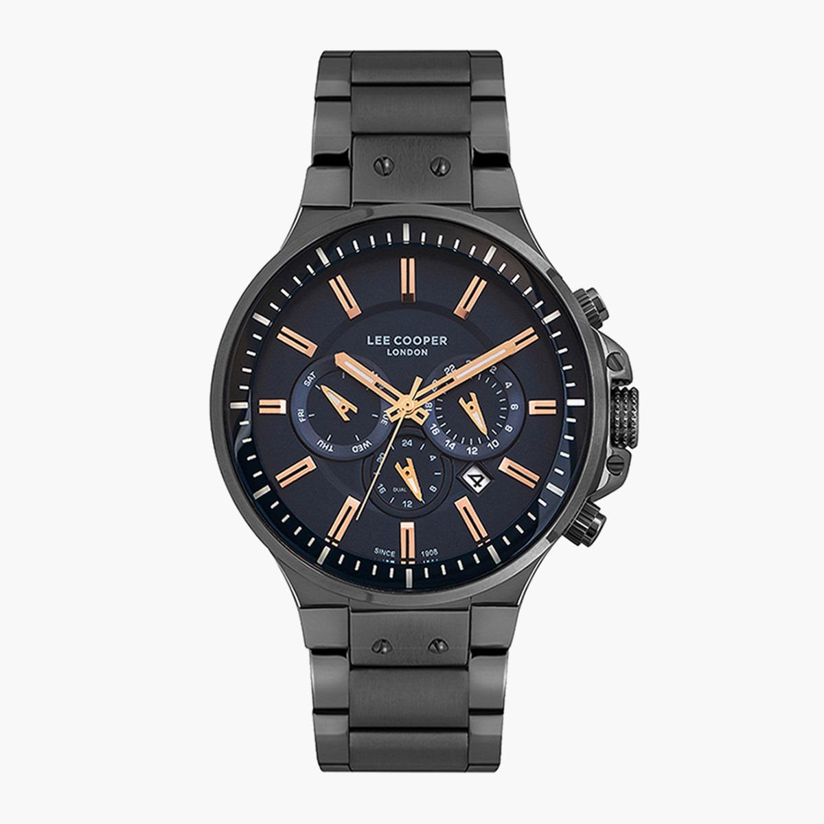 LC07076.090- راقب حزام معدن كرونوغراف رمادي ملك الرجال لي كوبر-men-watchesandjewellery-watches-image-1